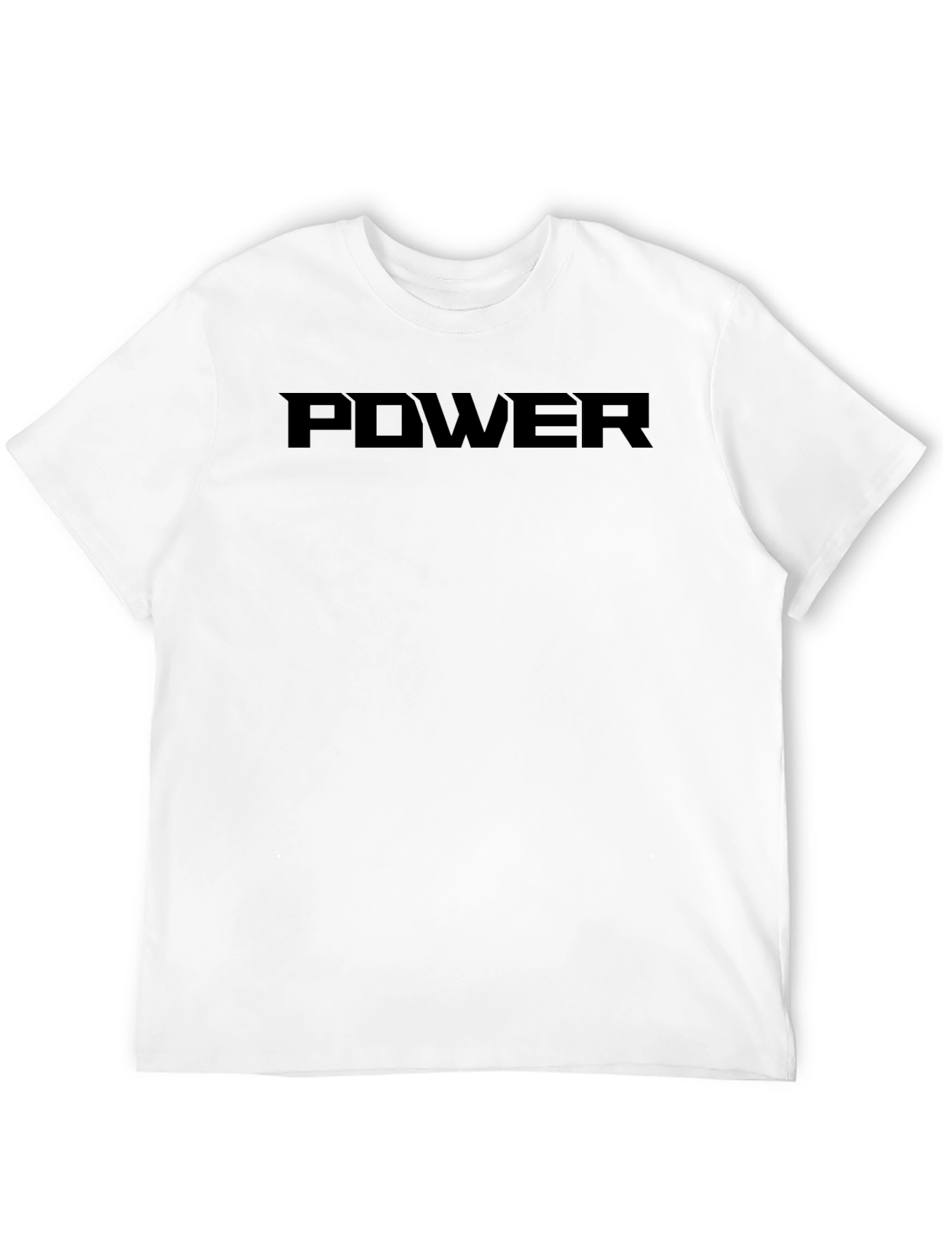 Mens Black POWER Graphic T-Shirt - Bold Statement Tee