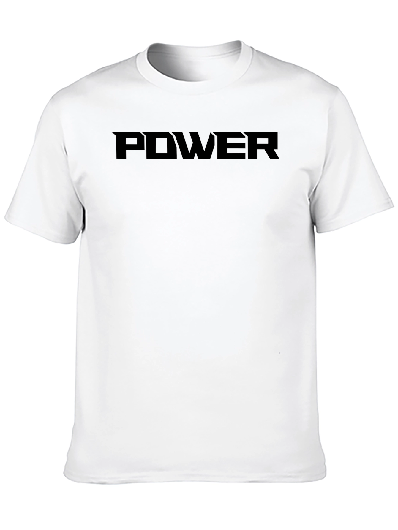 Mens Black POWER Graphic T-Shirt - Bold Statement Tee