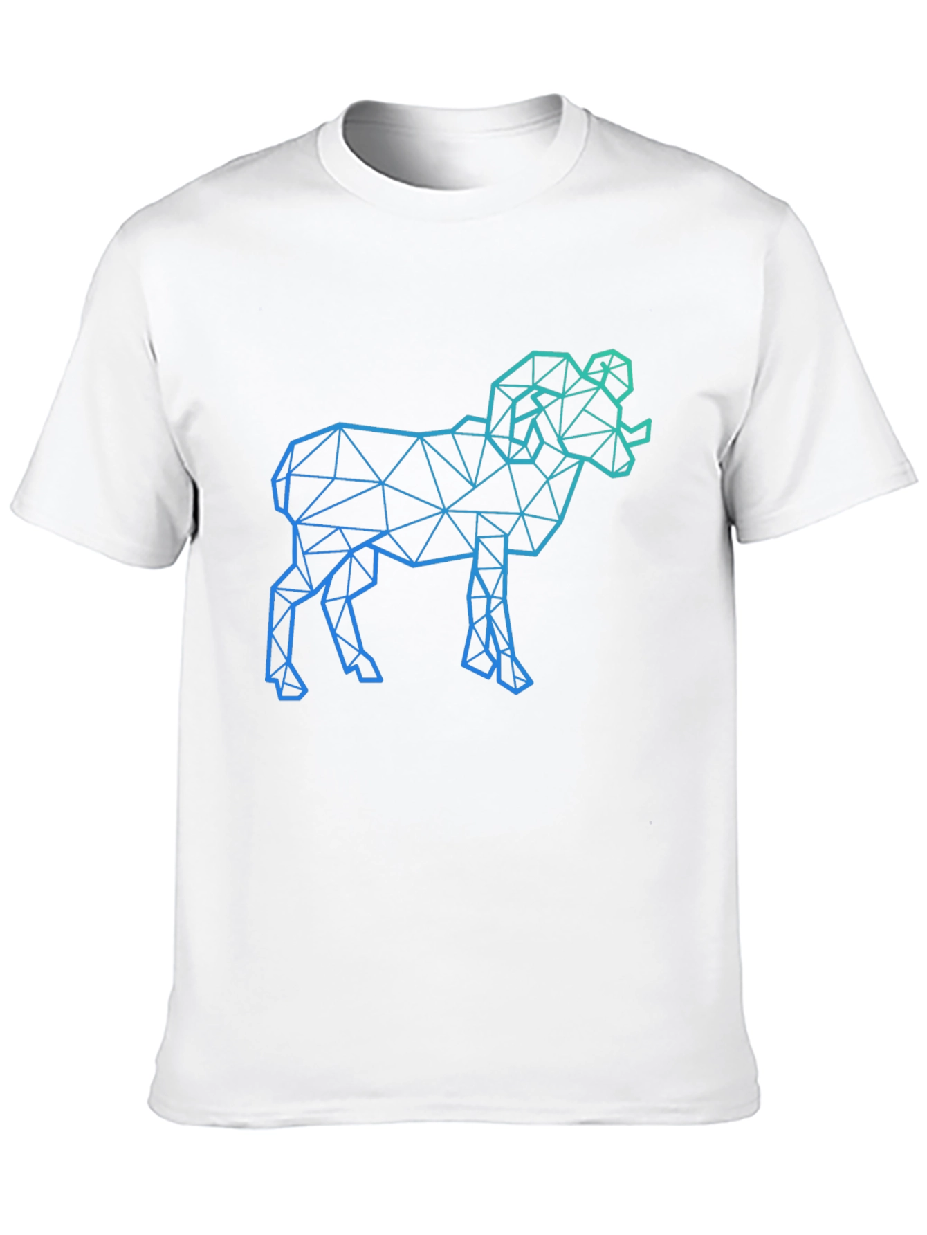 Geometric Ram Graphic Tee - Black
