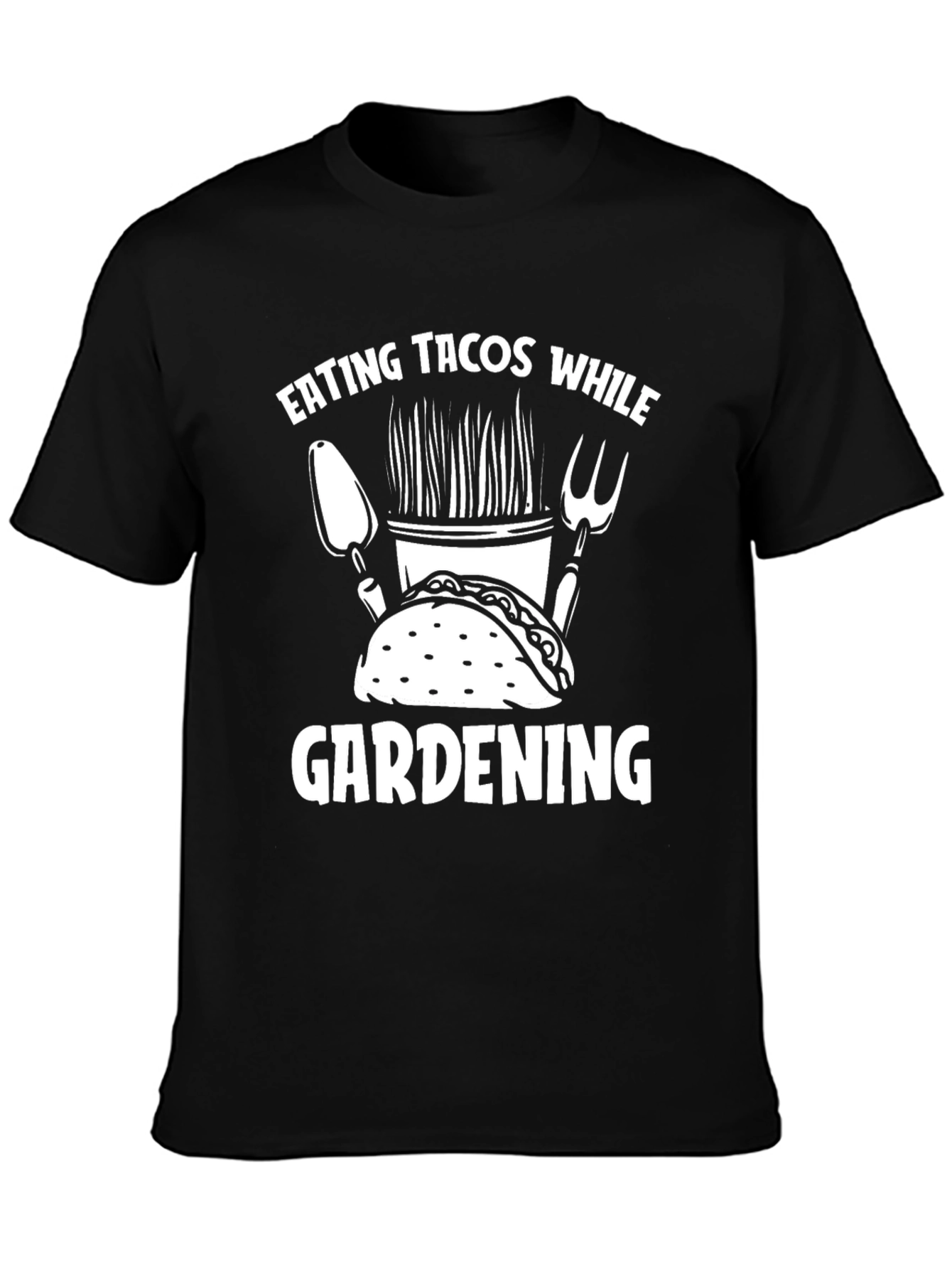Taco Gardening T-Shirt - Black Graphic Tee