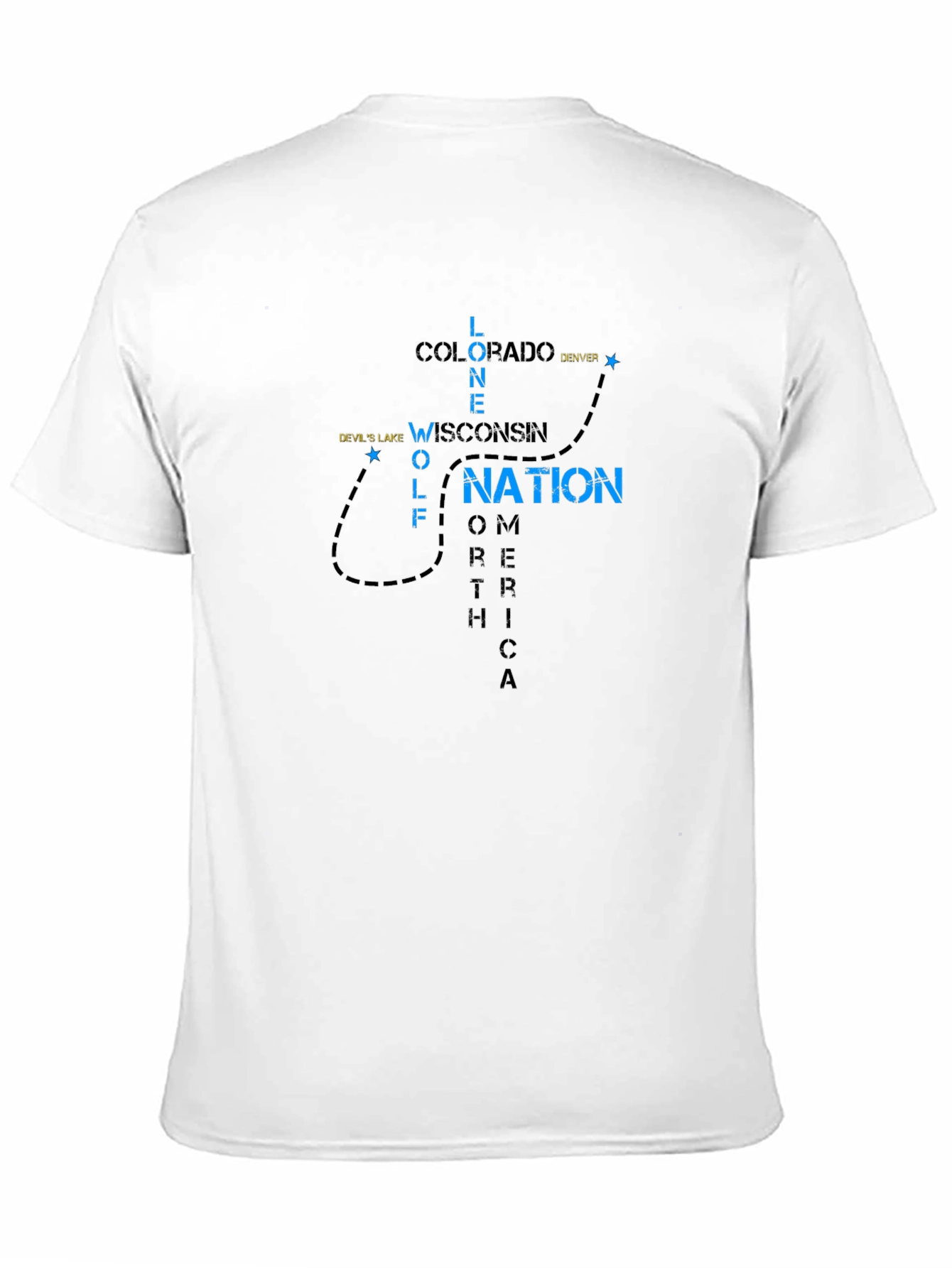 Lone Wolf Nation Graphic Tee - Black Cotton T-Shirt