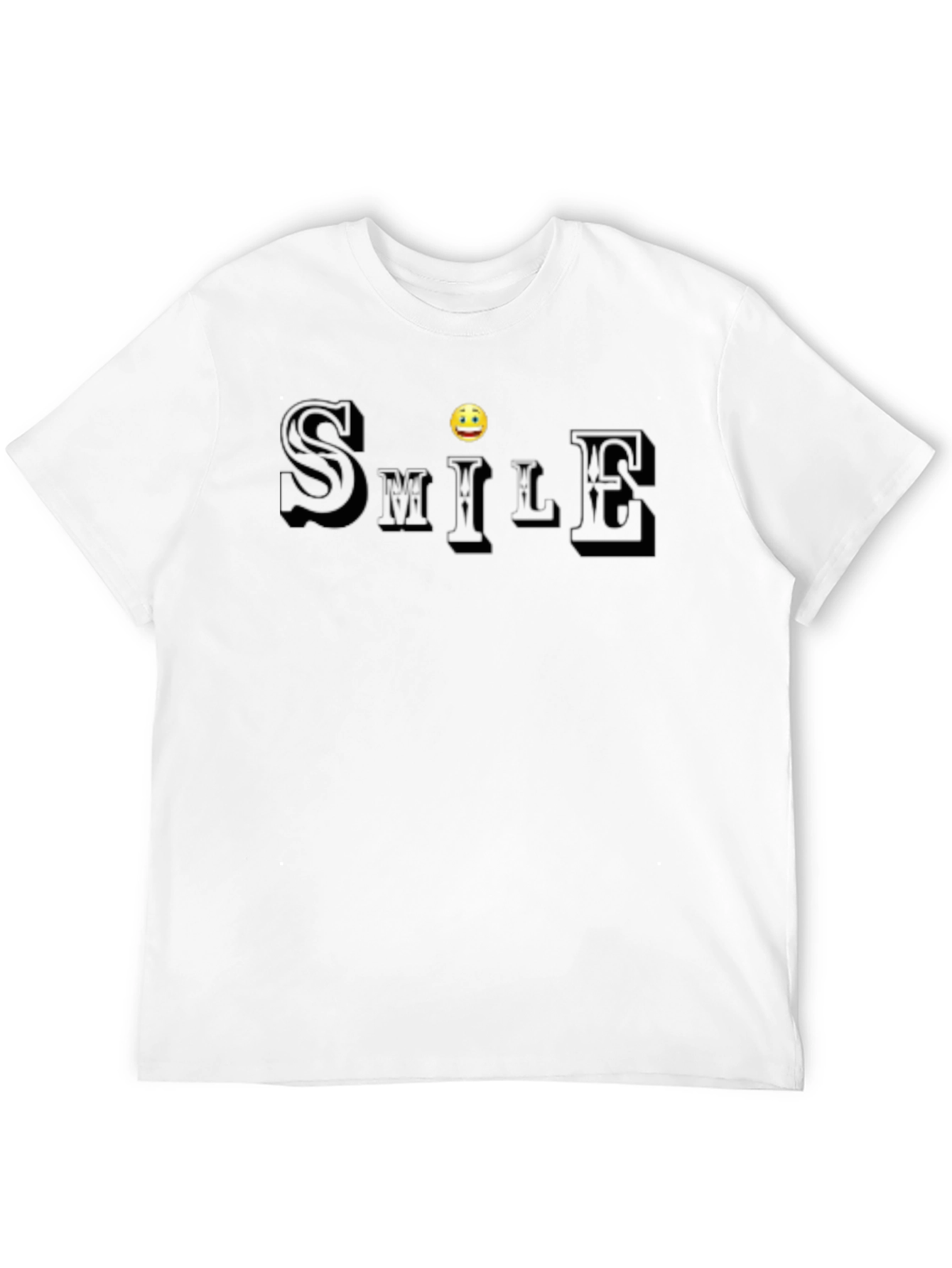 Smile Graphic Tee - Classic Crew Neck T-Shirt