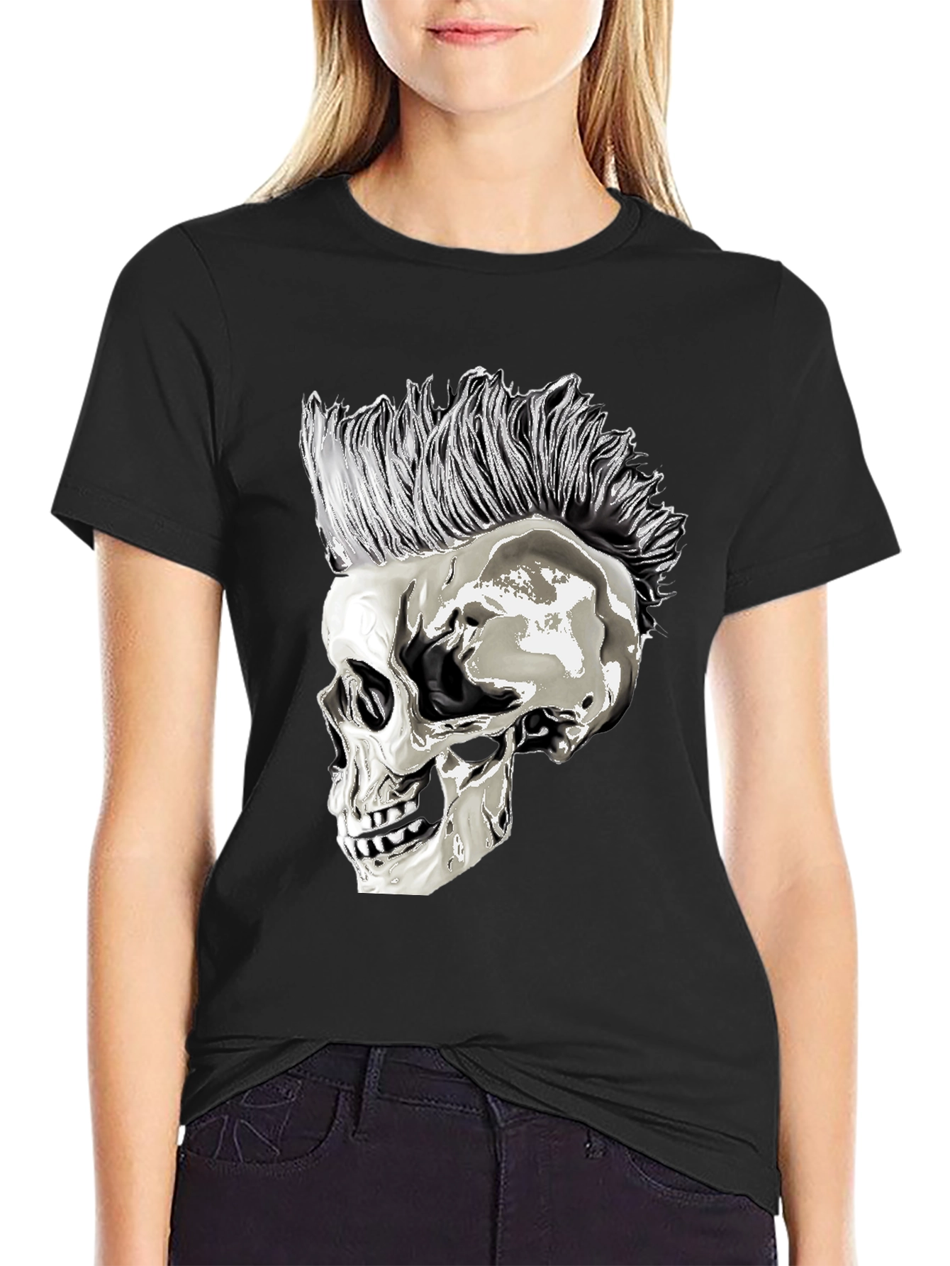 Punk Skull T-Shirt - Edgy Graphic Tee