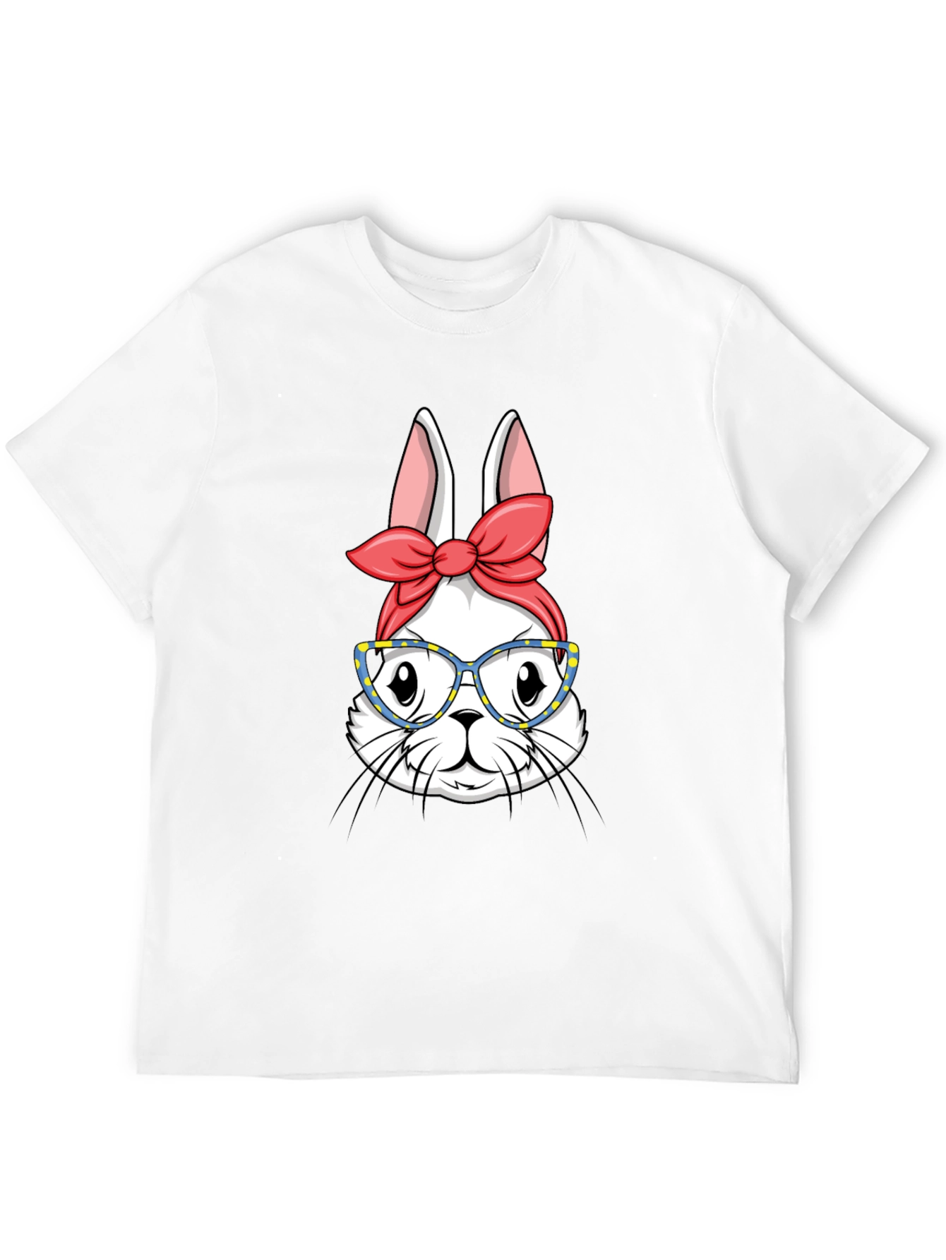 Bunny with Glasses T-Shirt - Black