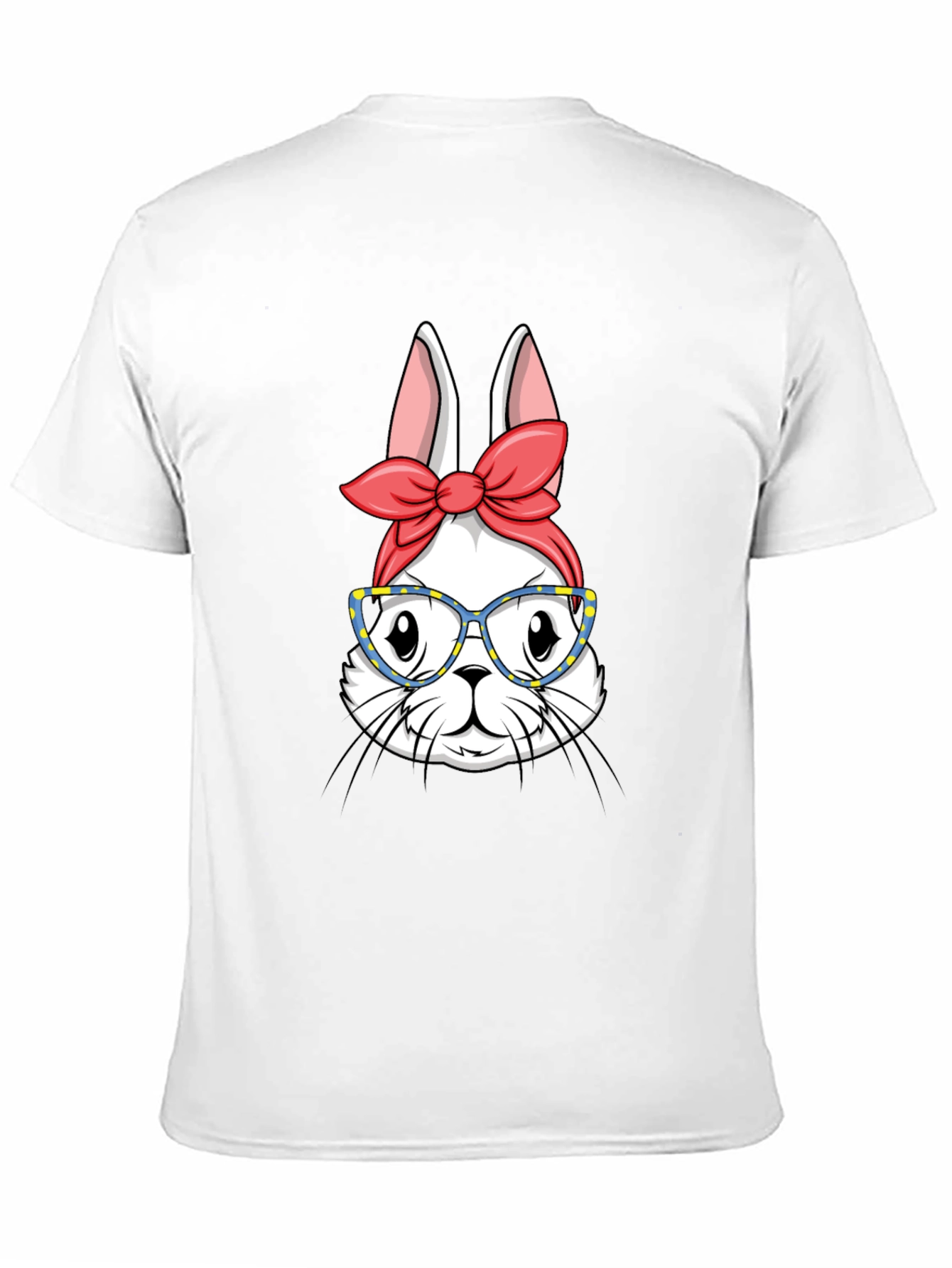 Bunny with Glasses T-Shirt - Black