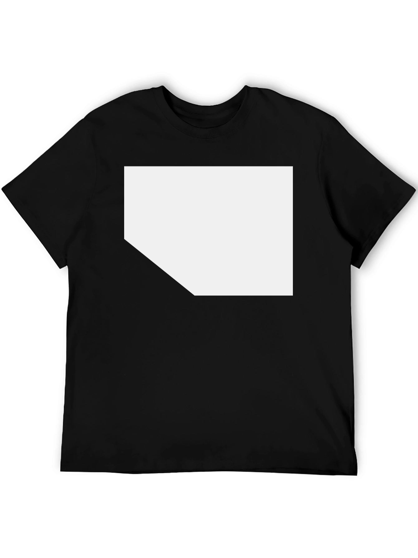 Black T-Shirt with Customizable White Space