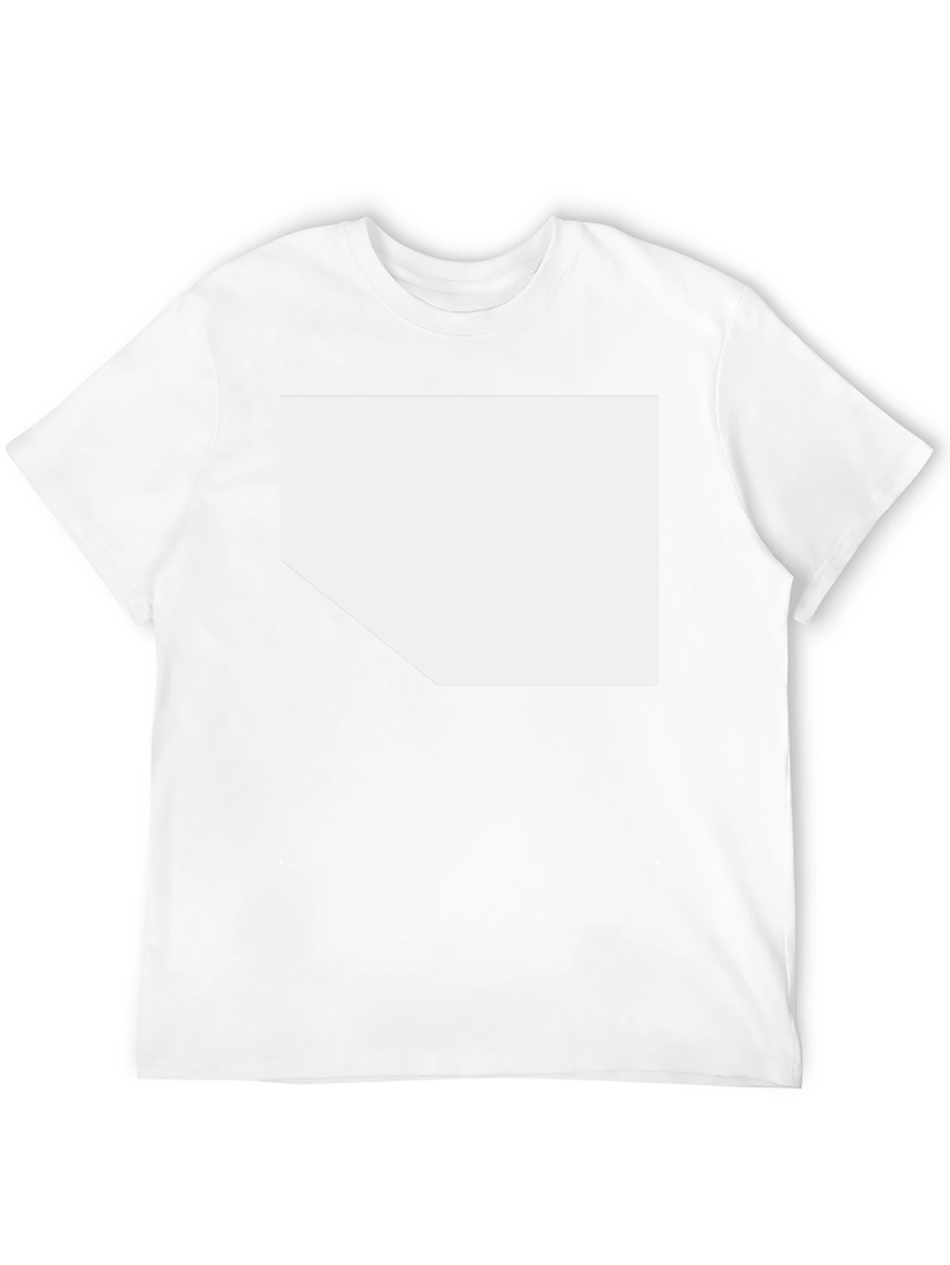 Black T-Shirt with Customizable White Space