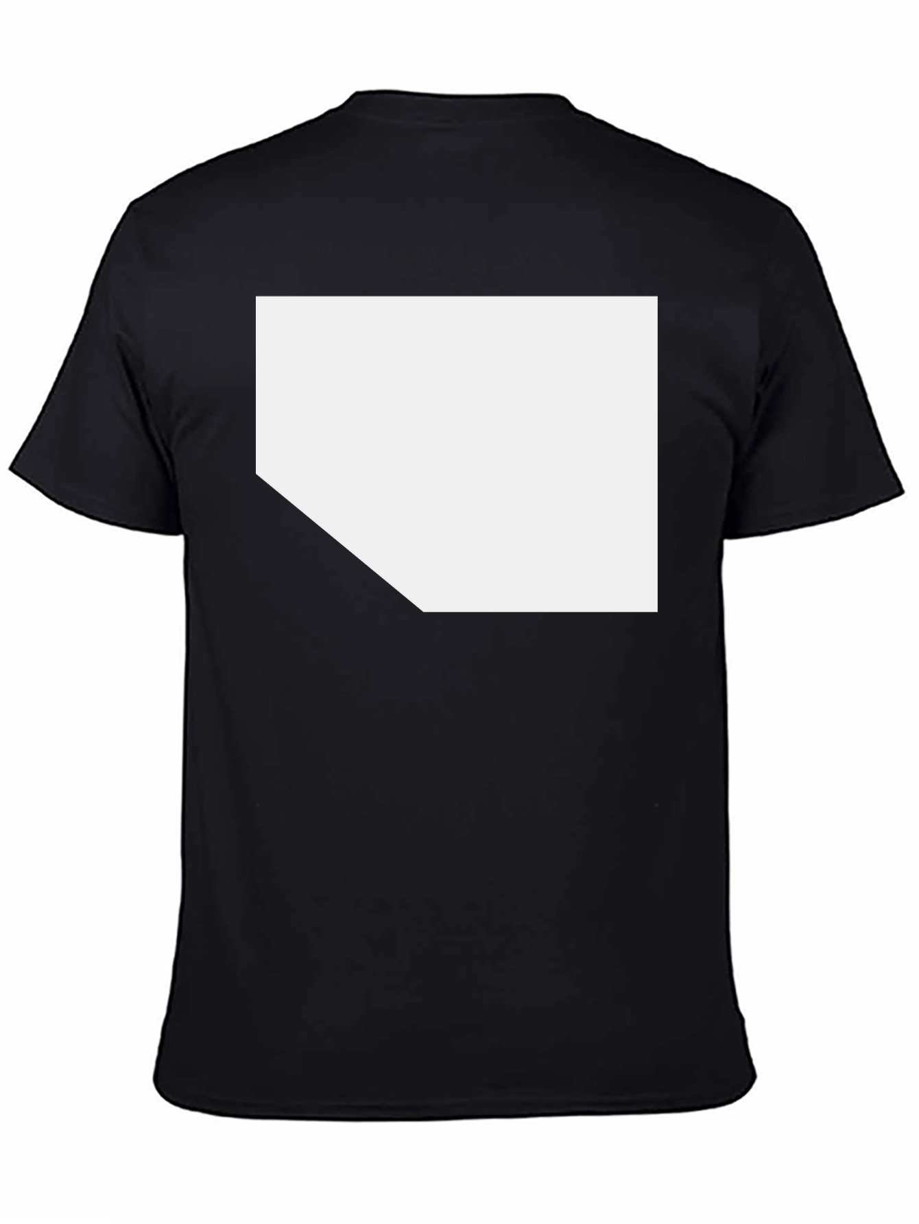 Black T-Shirt with Customizable White Space