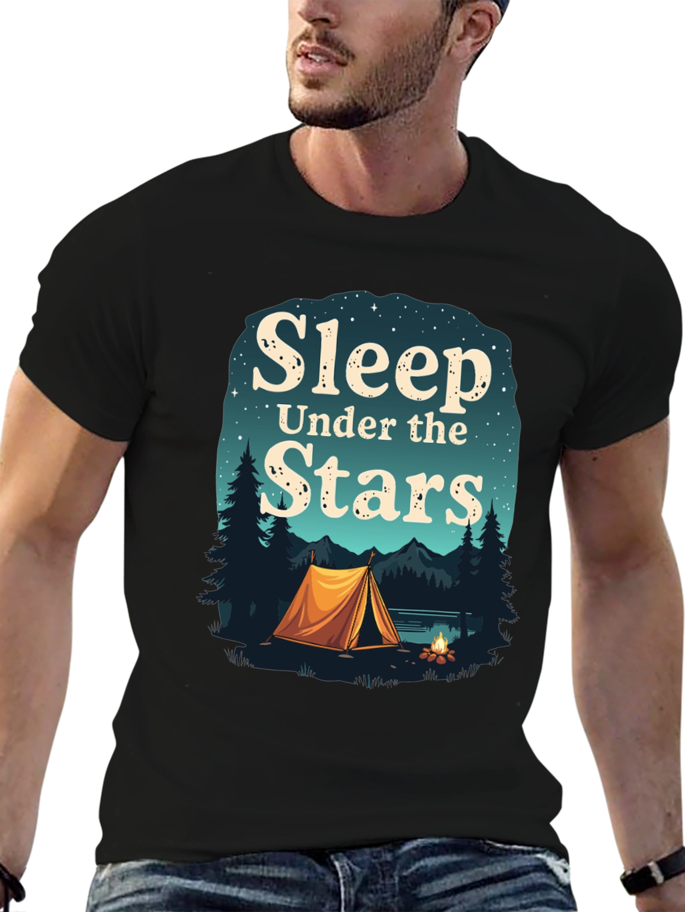Sleep Under the Stars Graphic Tee Camping T-Shirt