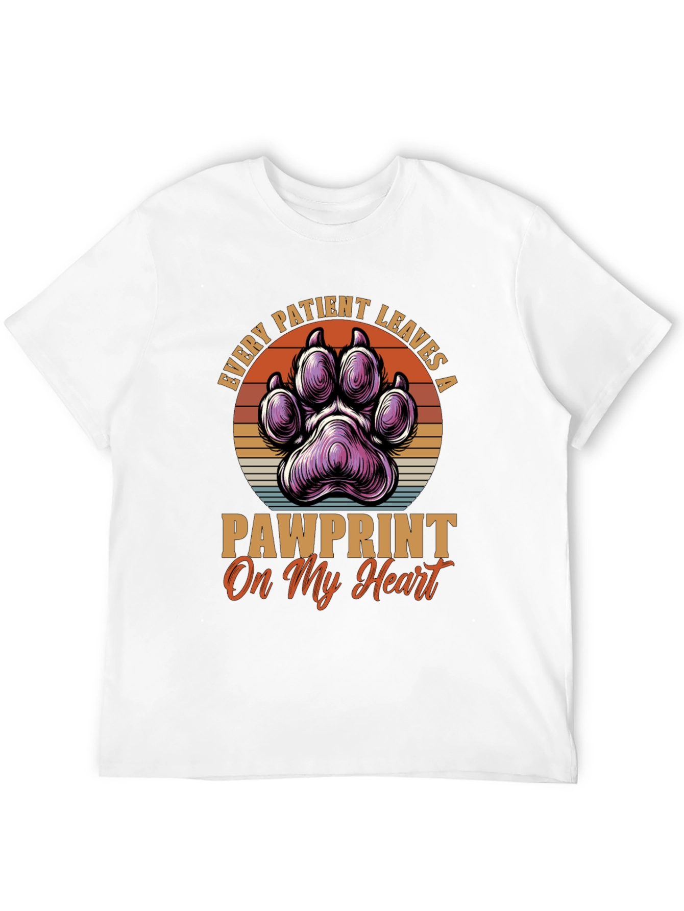 Pawprint Heart T-Shirt - Veterinary Love Tee