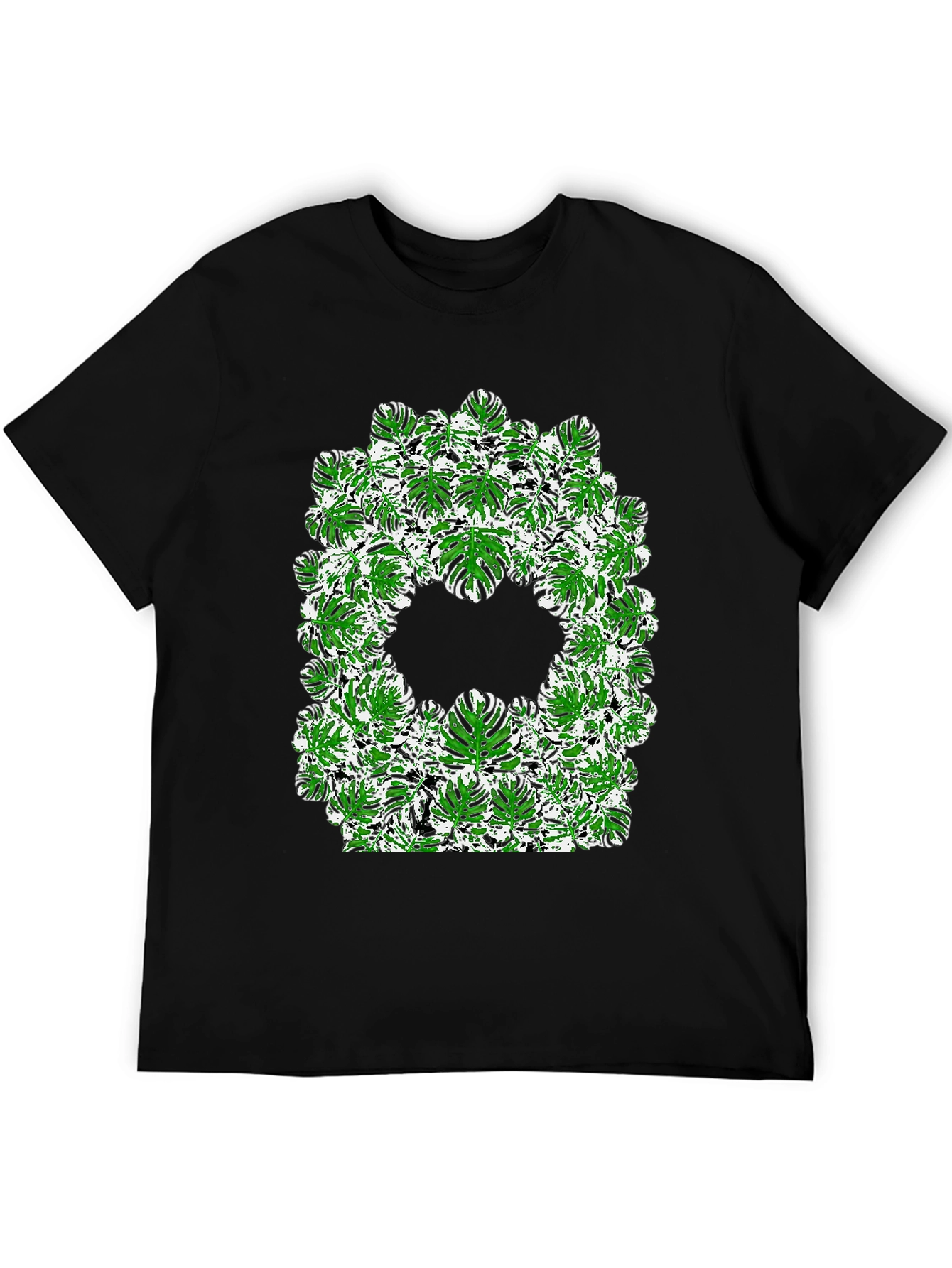 Tropical Leaf Print Tee - Modern Style