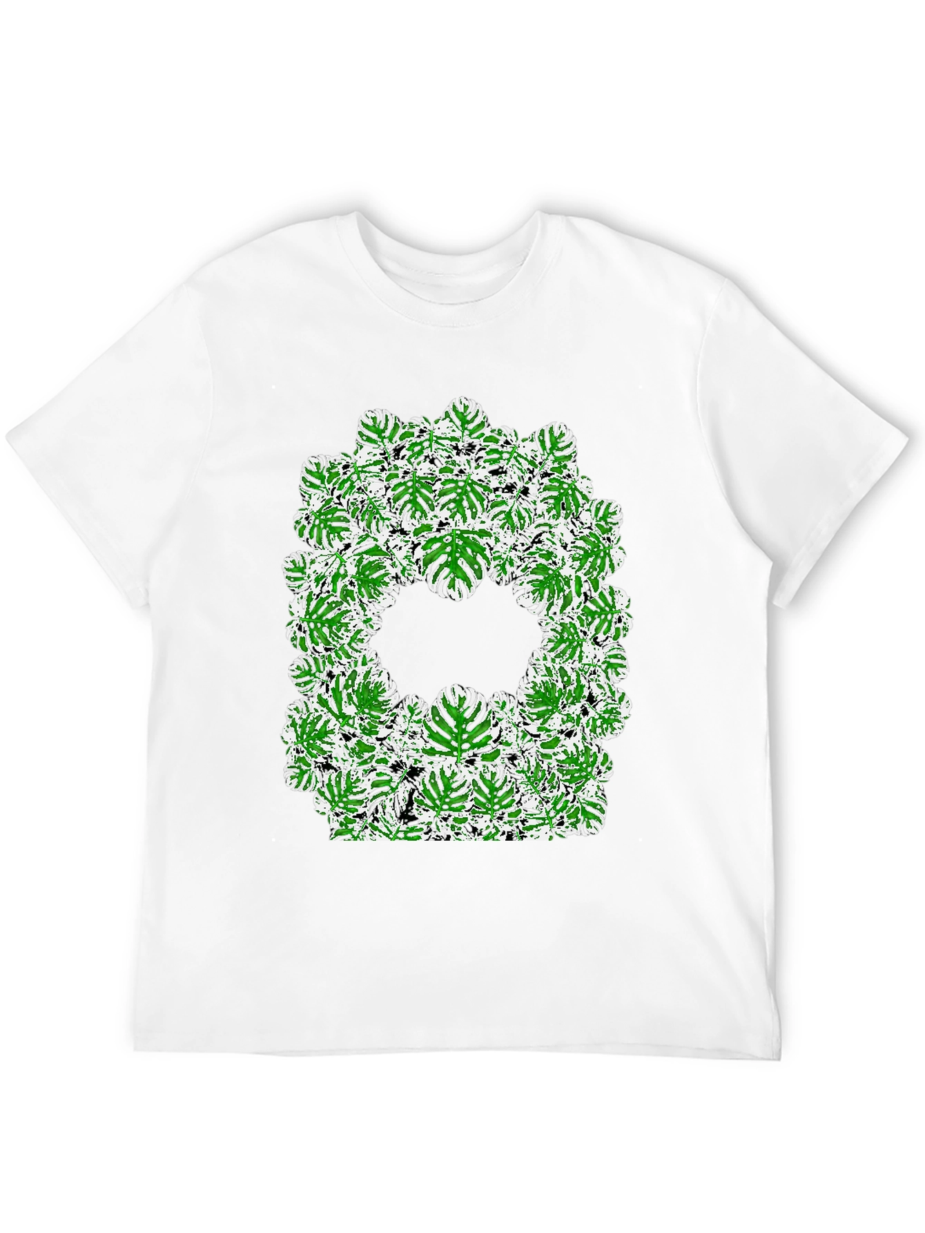Tropical Leaf Print Tee - Modern Style