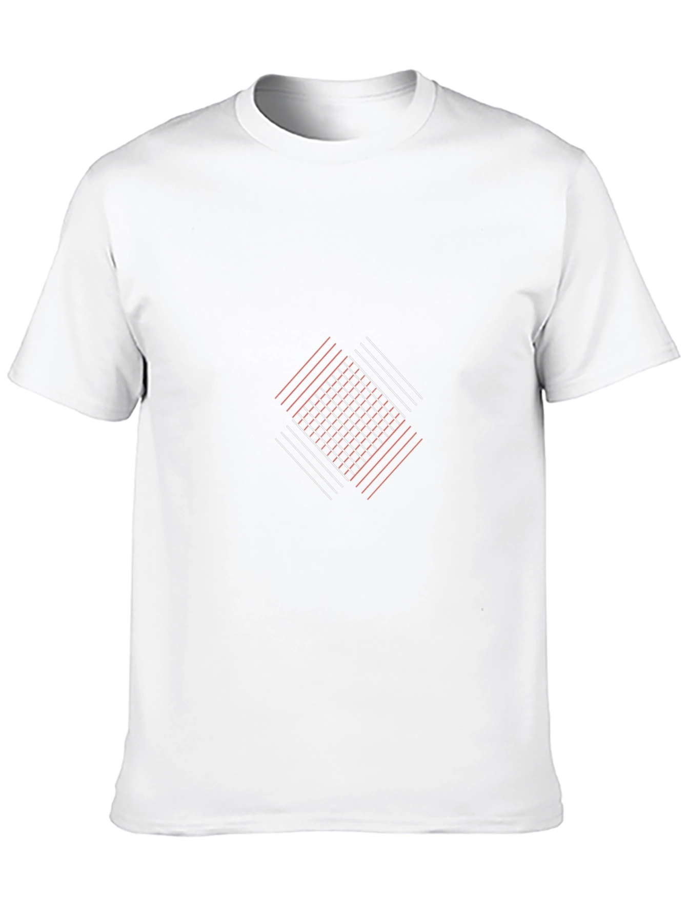 Geometric Line Art Black Tee - Modern Graphic T-Shirt