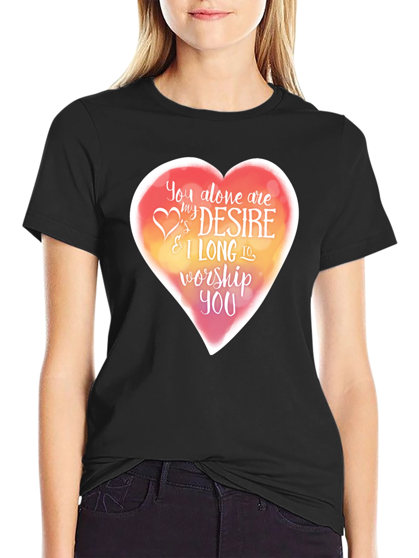 Worship Heart T-Shirt - Religious Christian Tee