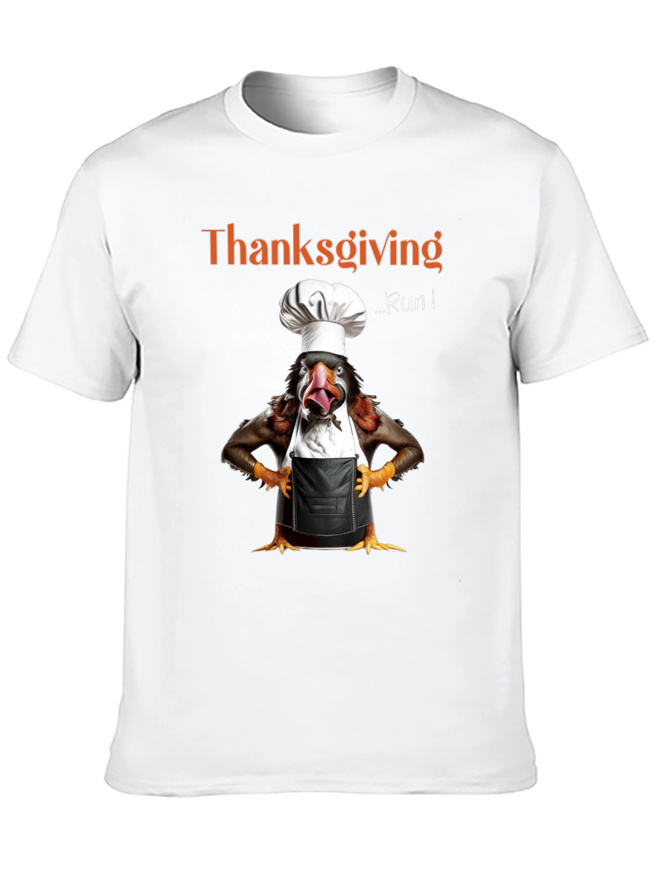 Thanksgiving Turkey Run Chef T-Shirt