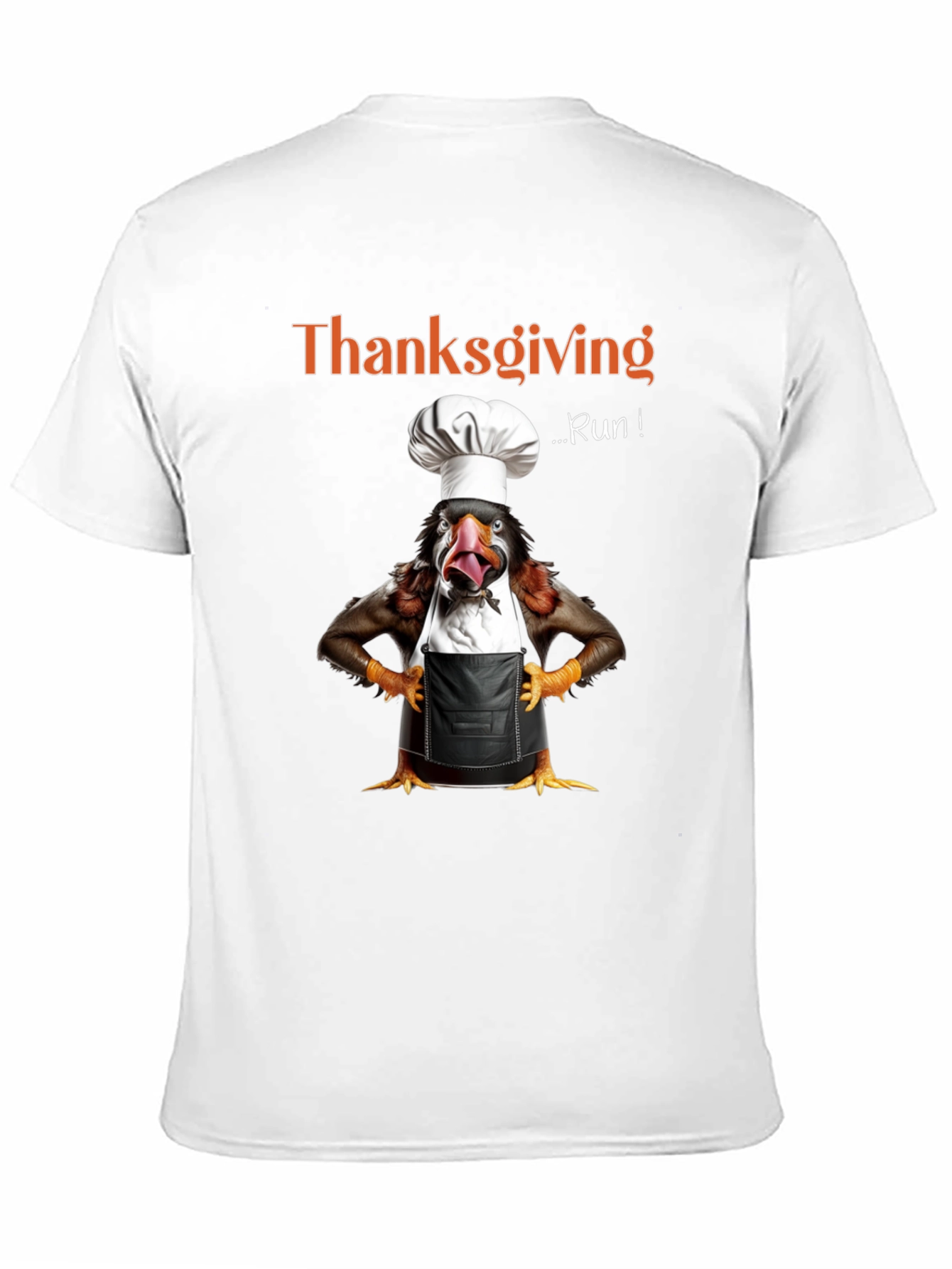 Thanksgiving Turkey Run Chef T-Shirt