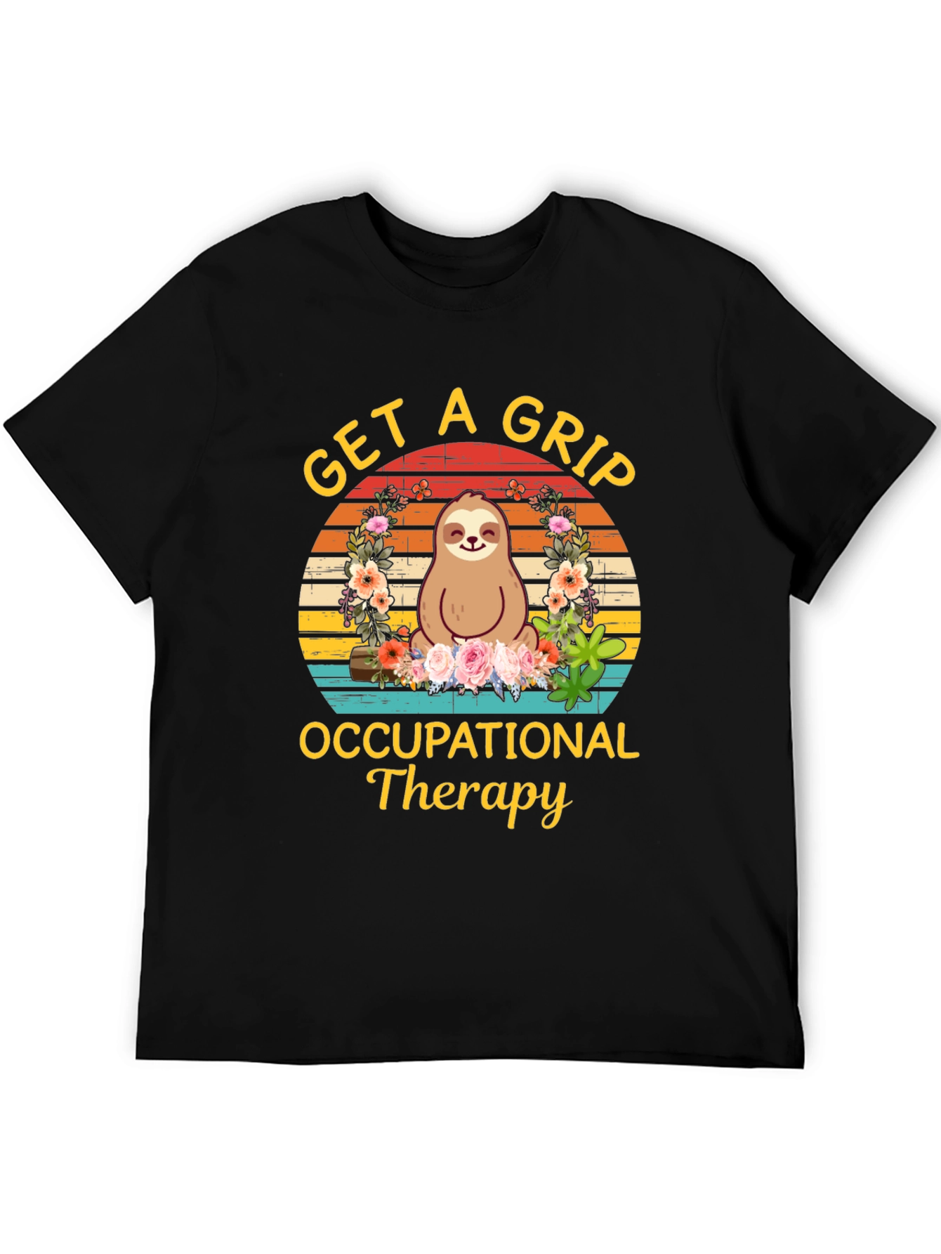 Get A Grip Occupational Therapy Sloth Graphic T-Shirt
