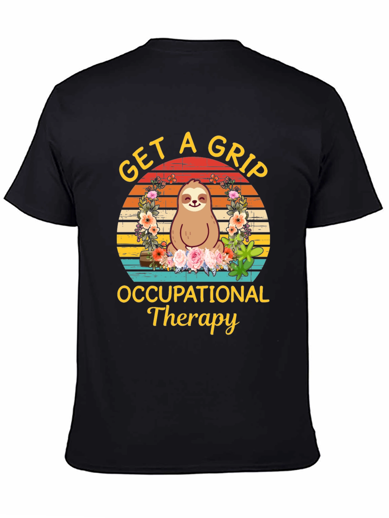 Get A Grip Occupational Therapy Sloth Graphic T-Shirt