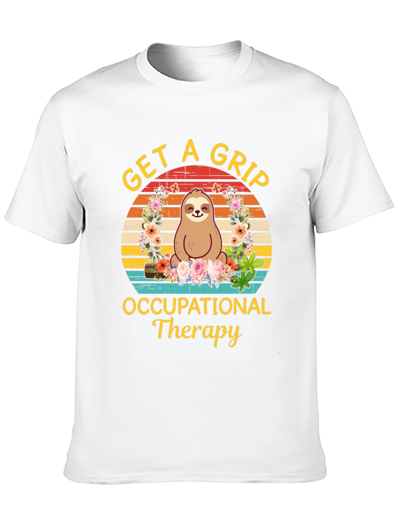 Get A Grip Occupational Therapy Sloth Graphic T-Shirt