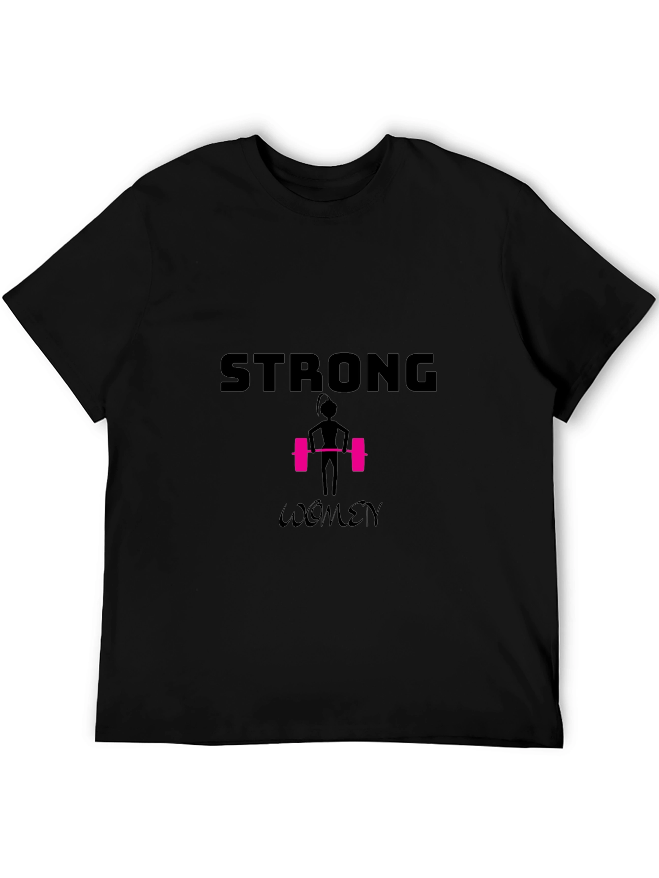 Strong Women Black Graphic Tee