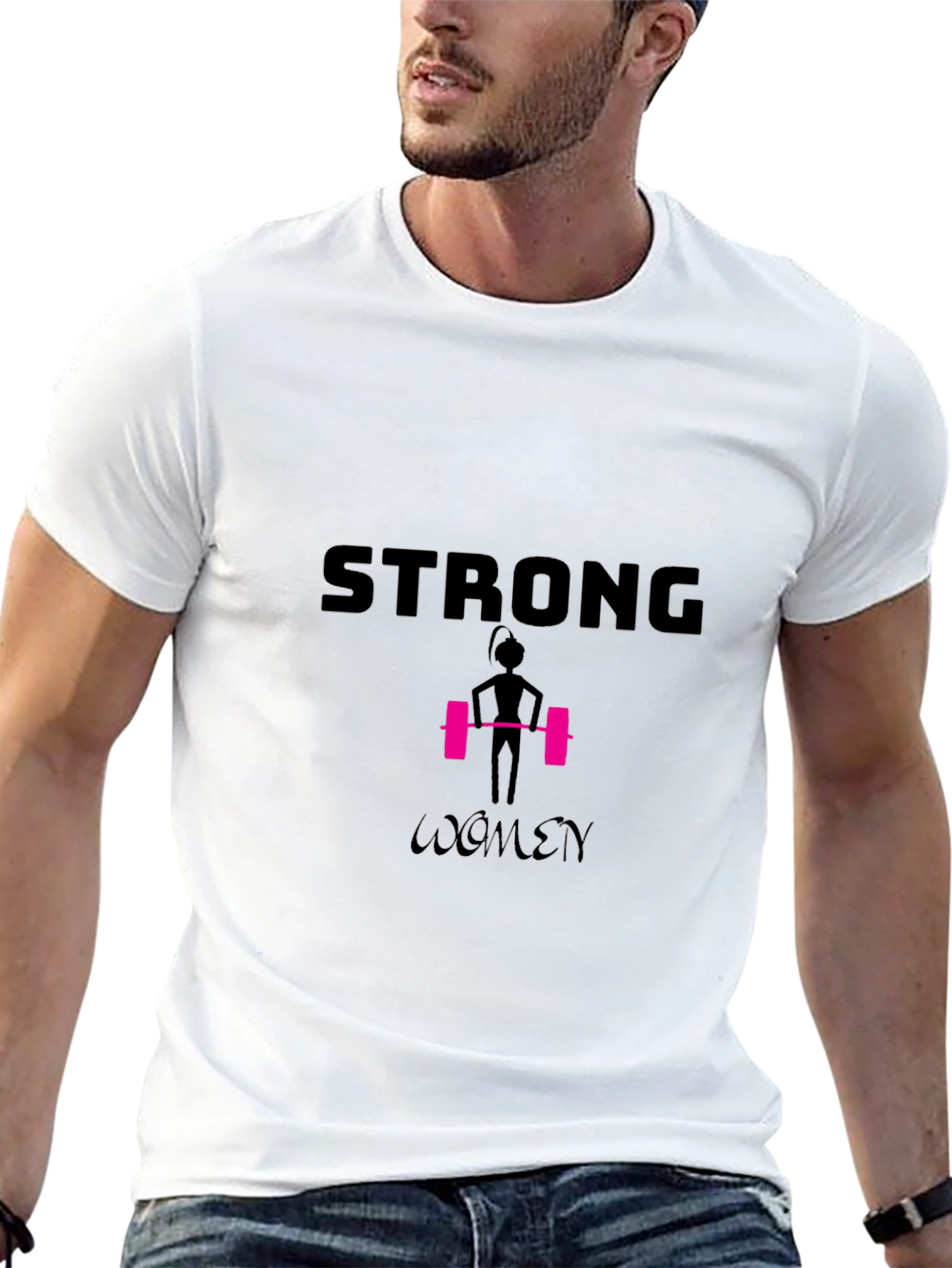 Strong Women Black Graphic Tee