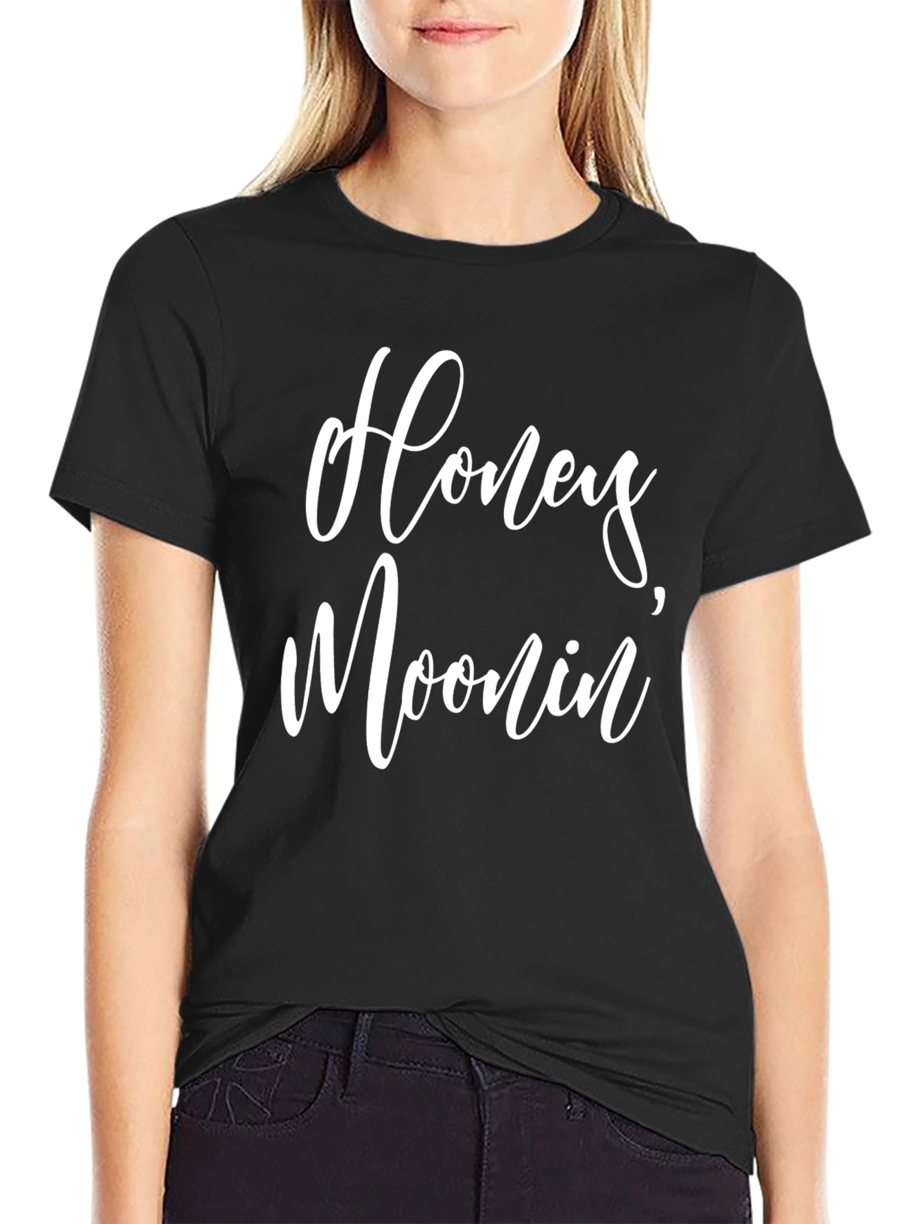 Honeymoonin Graphic Tee - Casual Crew Neck T-Shirt