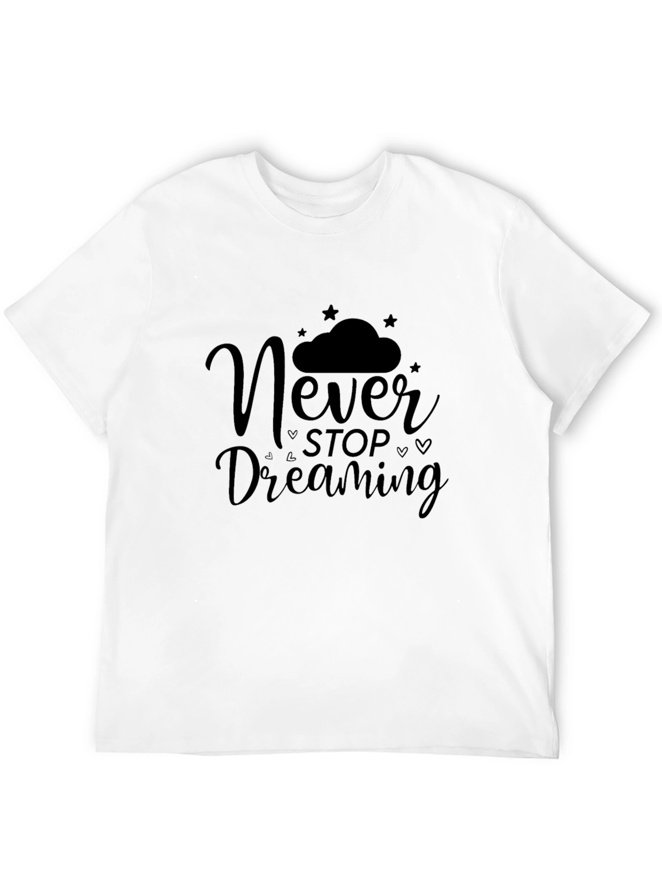 Never Stop Dreaming Black Graphic Tee