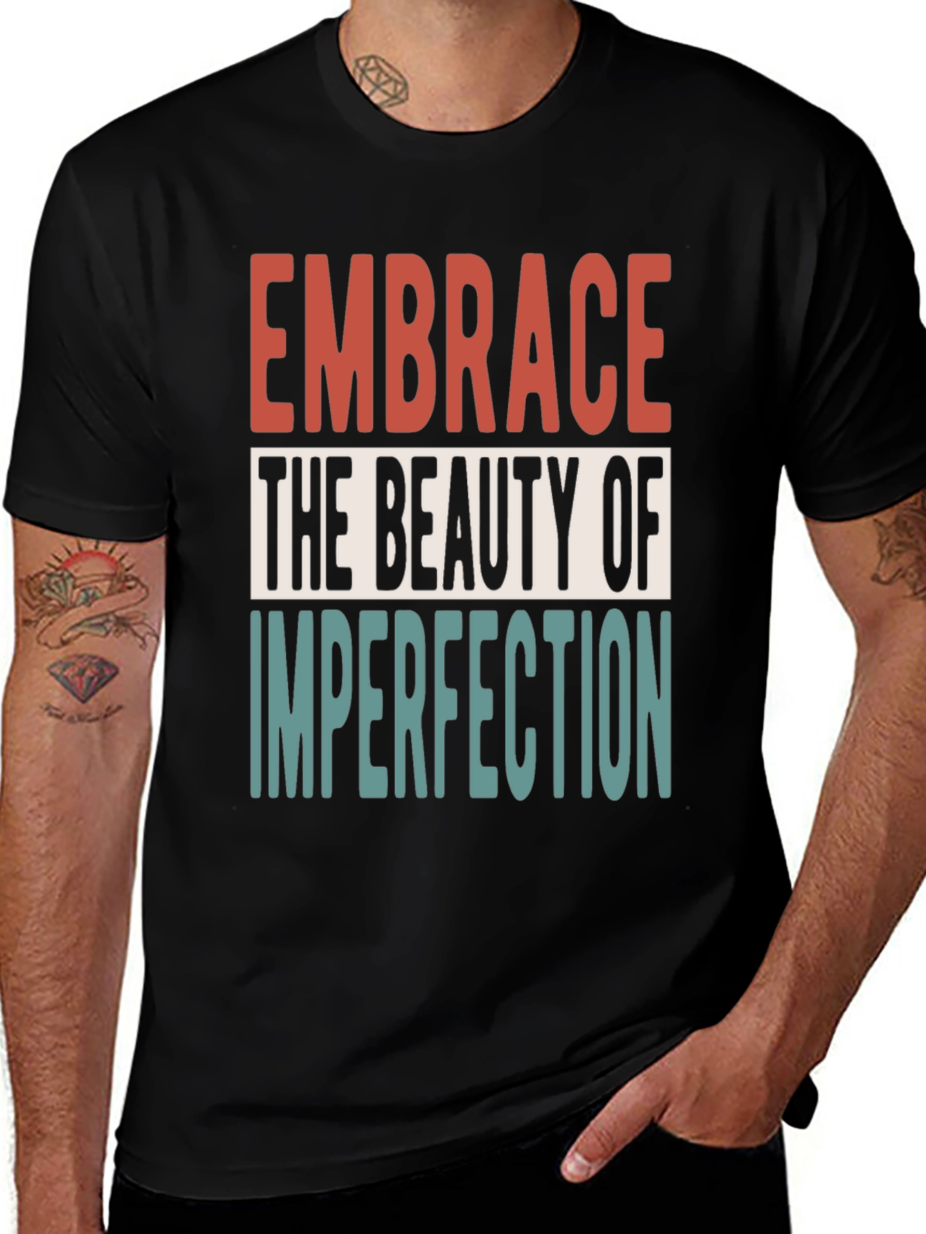Embrace Imperfection Graphic Tee - Positive Vibes Shirt