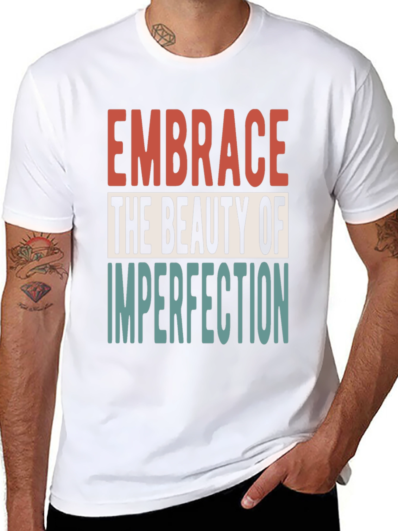 Embrace Imperfection Graphic Tee - Positive Vibes Shirt