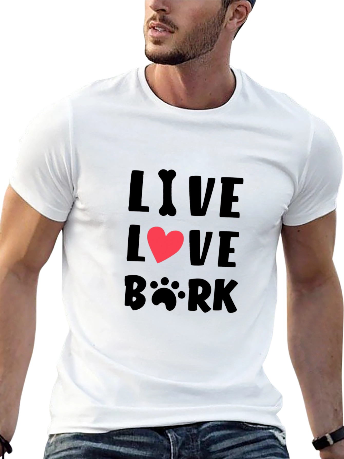 Live Love Bark Black T-Shirt