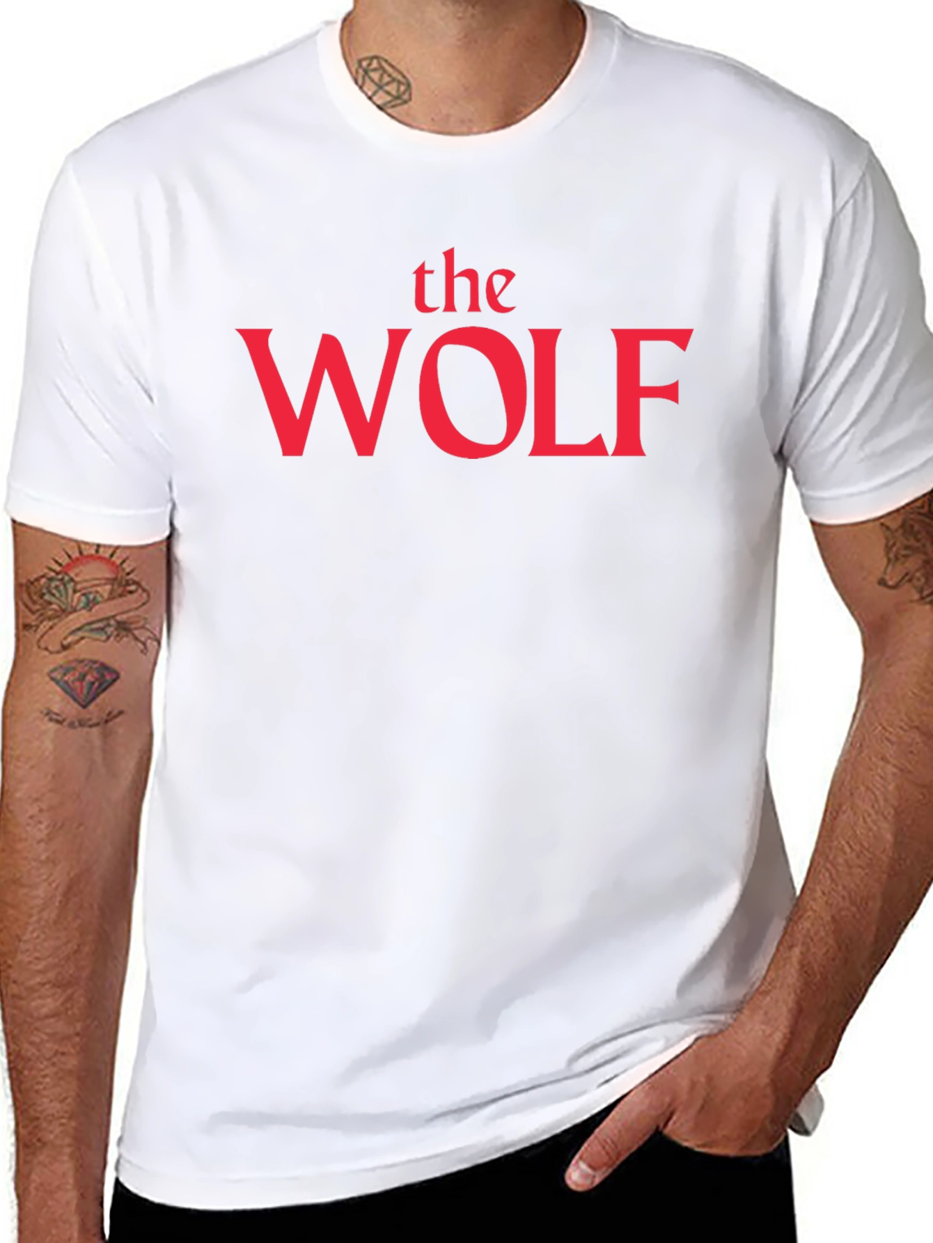 The Wolf Graphic Tee - Stylish Black T-Shirt