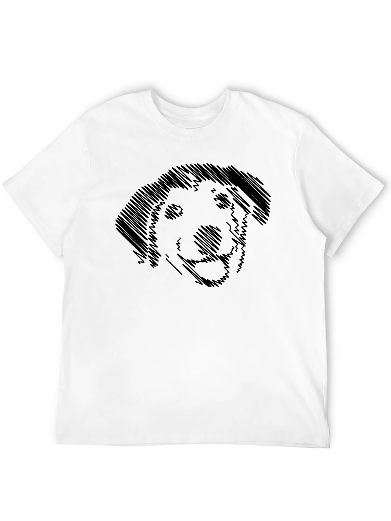 Dog Sketch Black T-Shirt