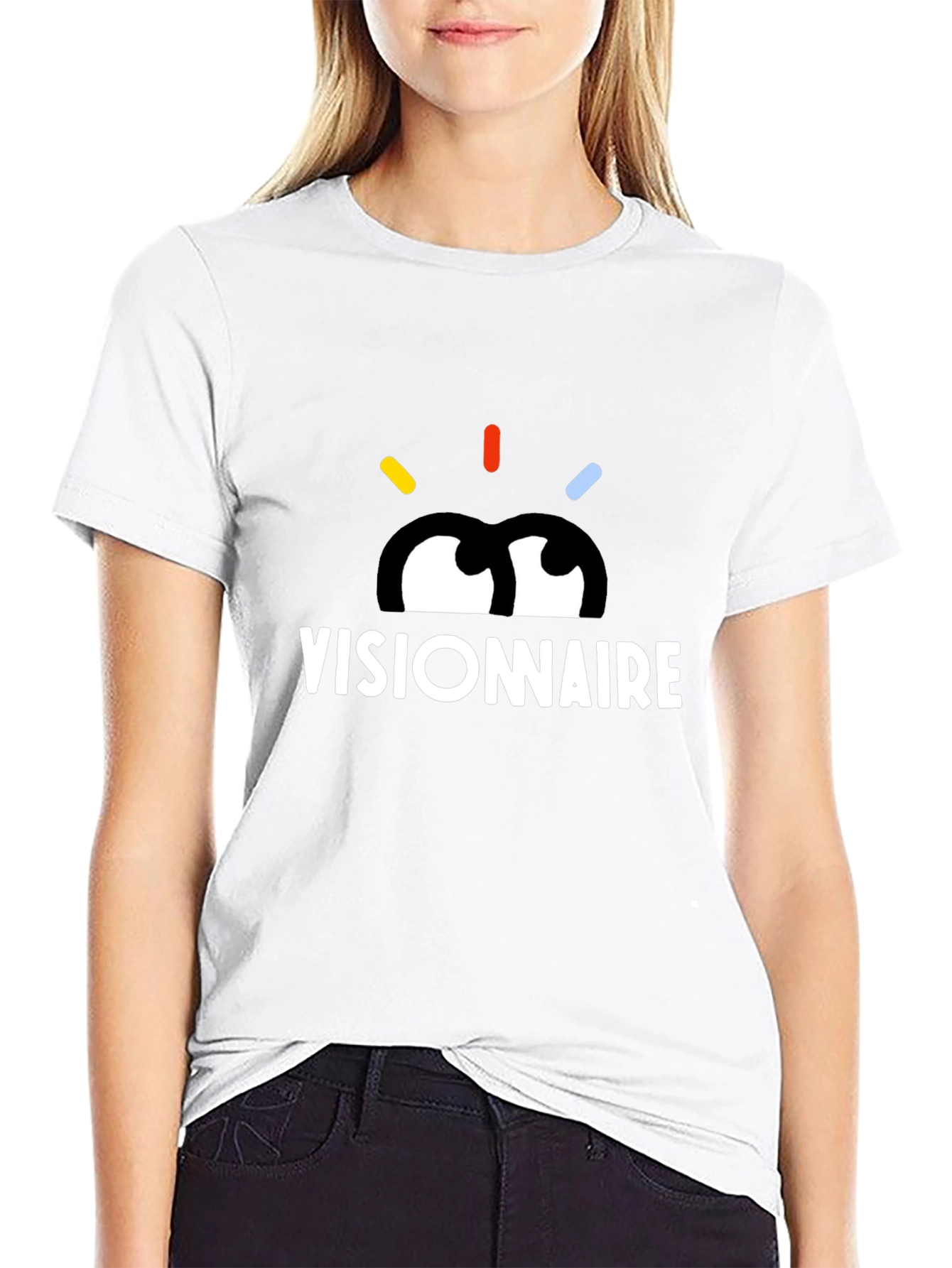 Visionnaire Graphic Black T-Shirt - Modern Eye Design
