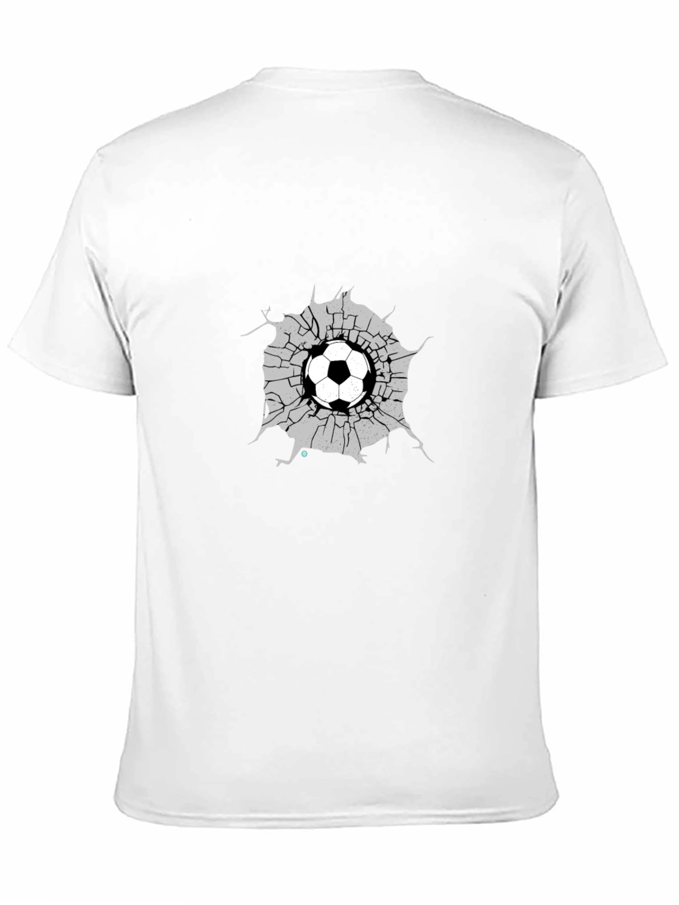 Soccer Ball Crack Graphic Tee - Black