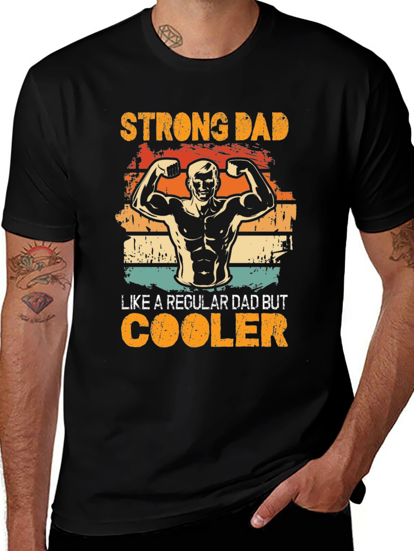Strong Dad T-Shirt - Cool Dad Design