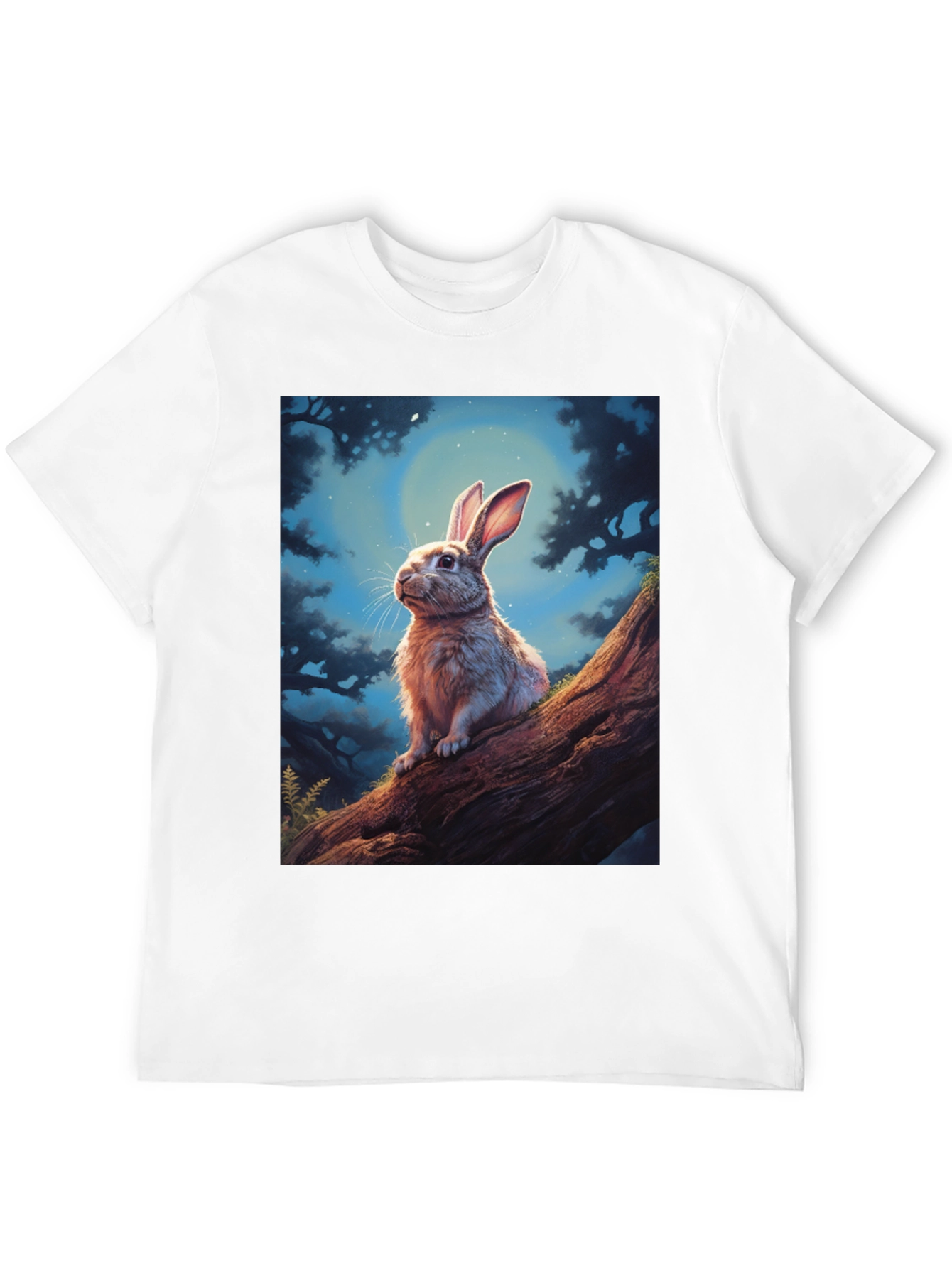 Rabbit Moon Black T-Shirt