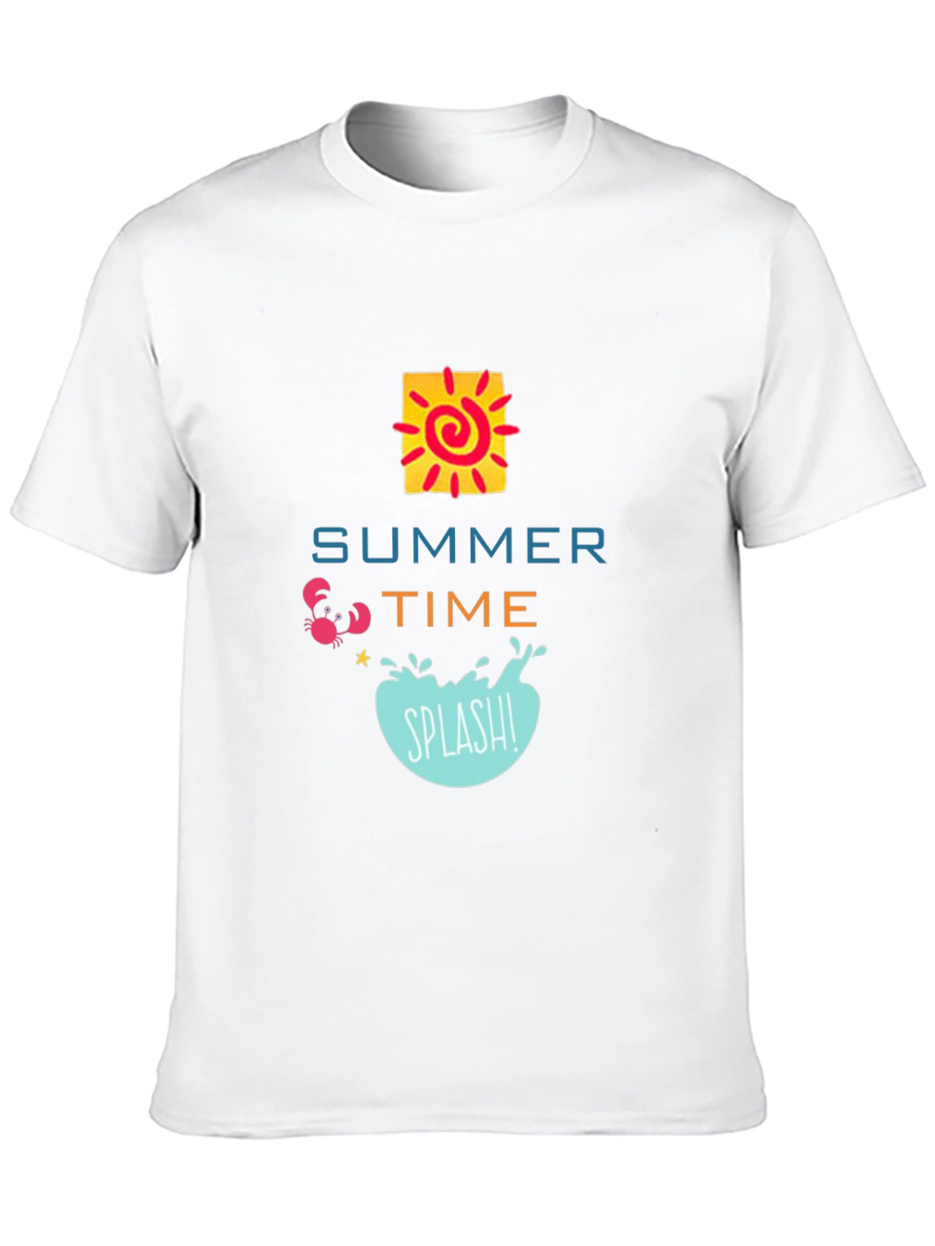 Summer Time Graphic Black T-Shirt