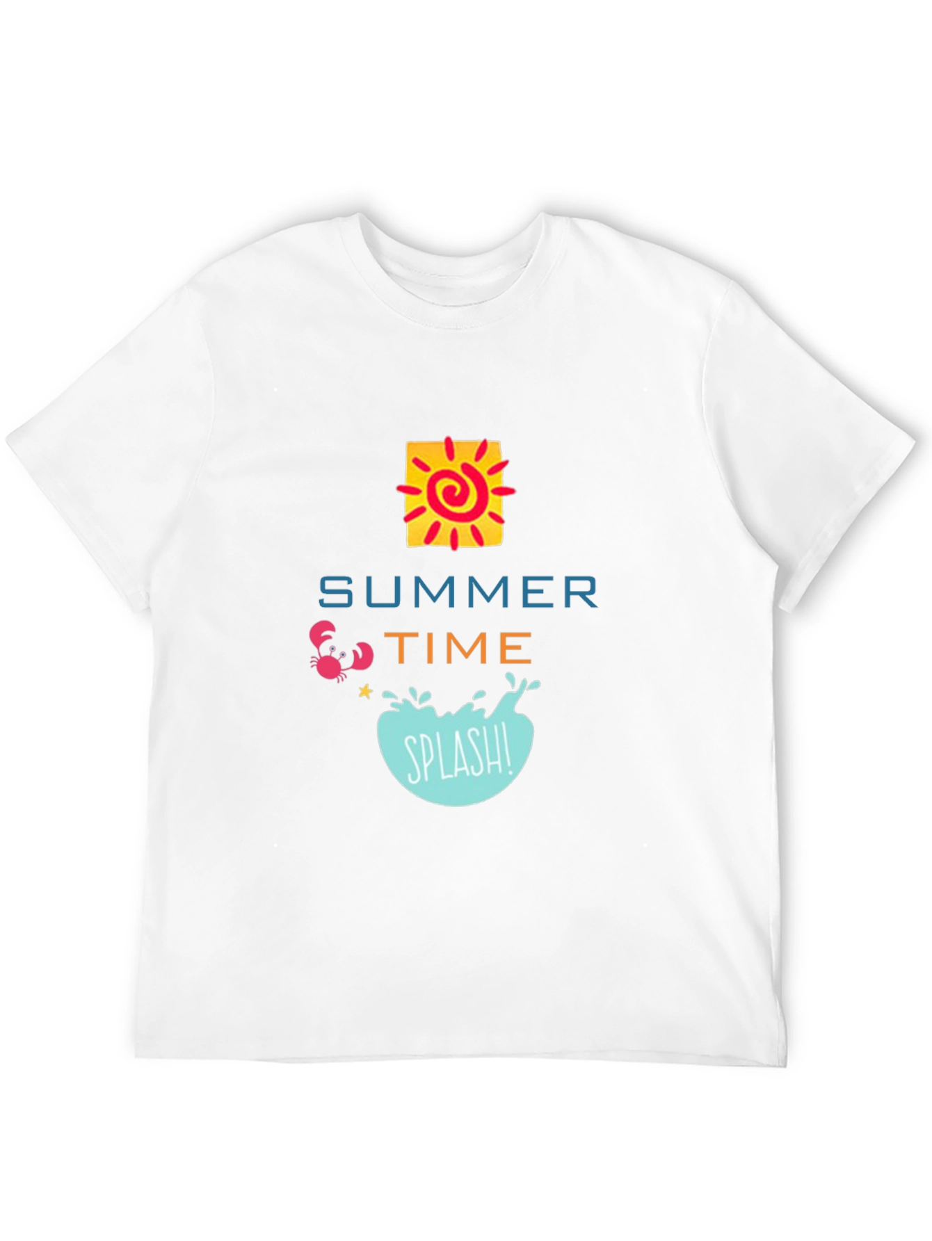 Summer Time Graphic Black T-Shirt