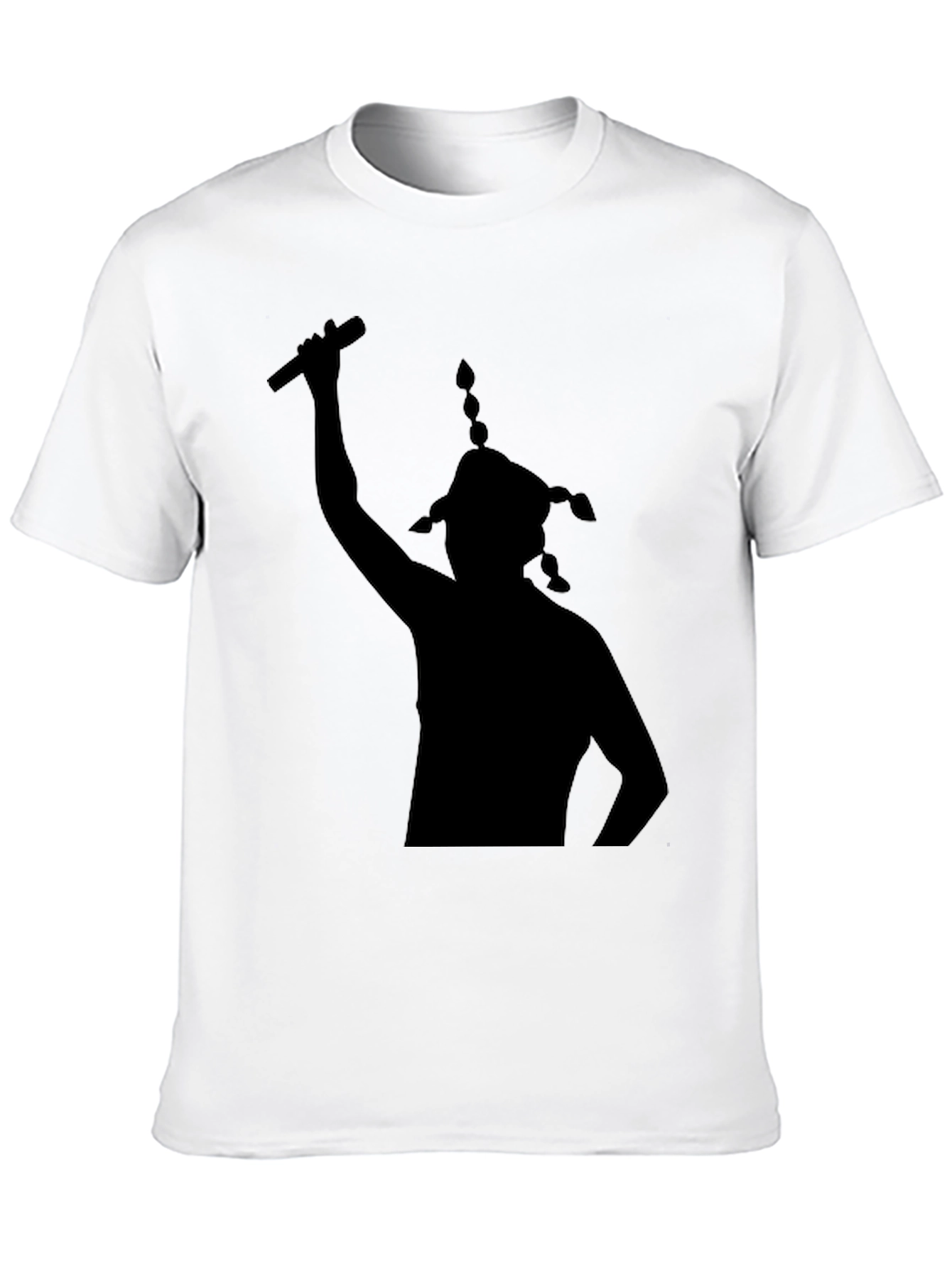 Silhouette Singer Black Graphic T-Shirt