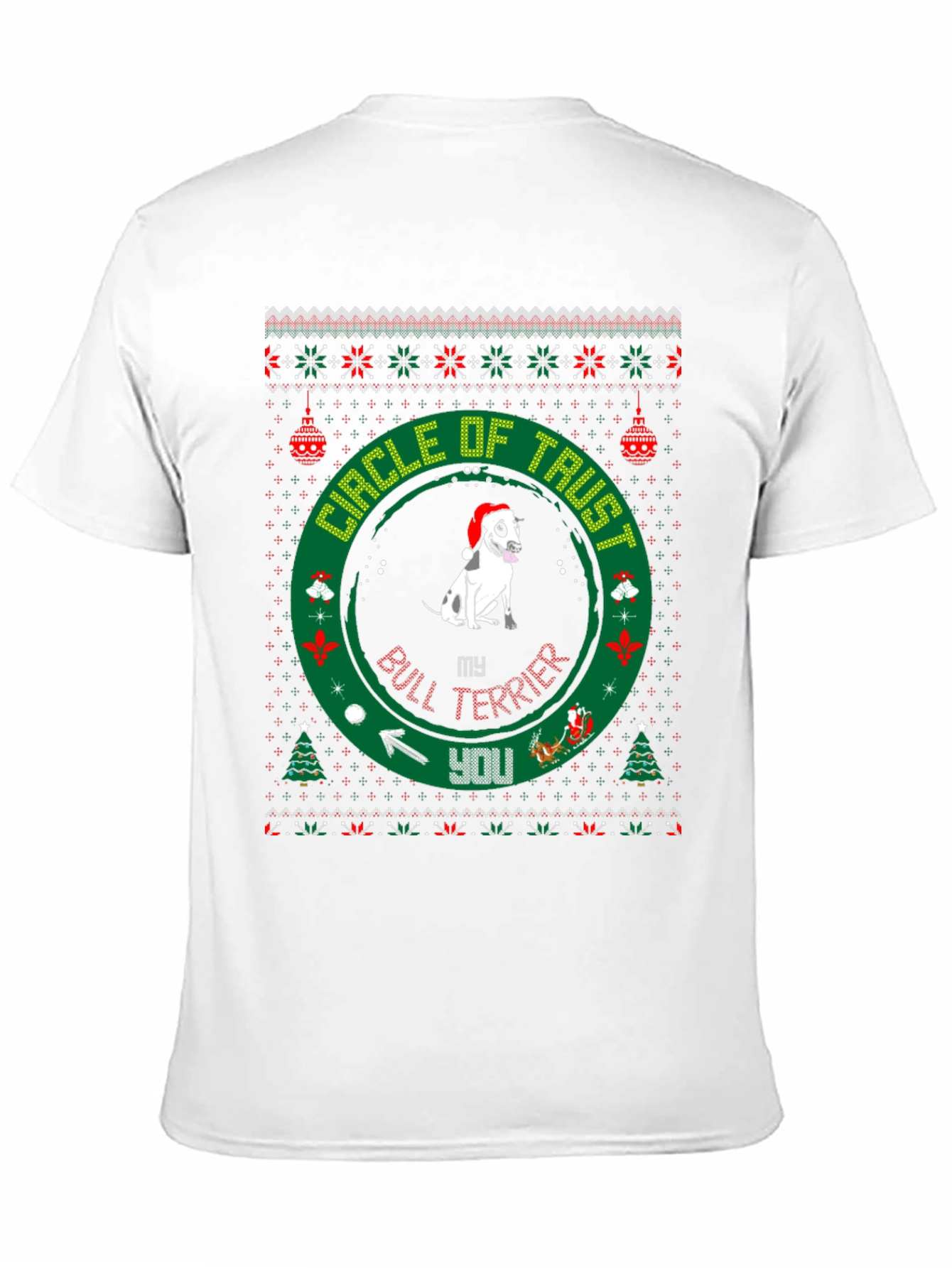 Bull Terrier Christmas Circle of Trust T-Shirt