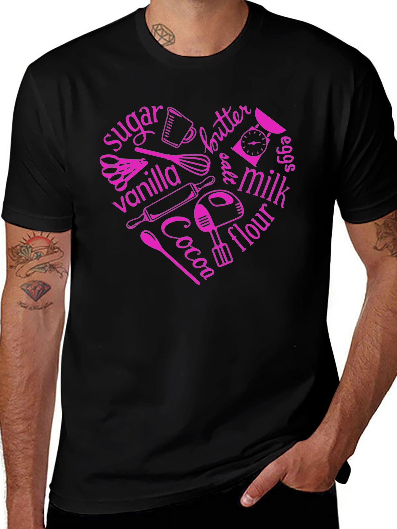 Baking Ingredients Heart T-Shirt
