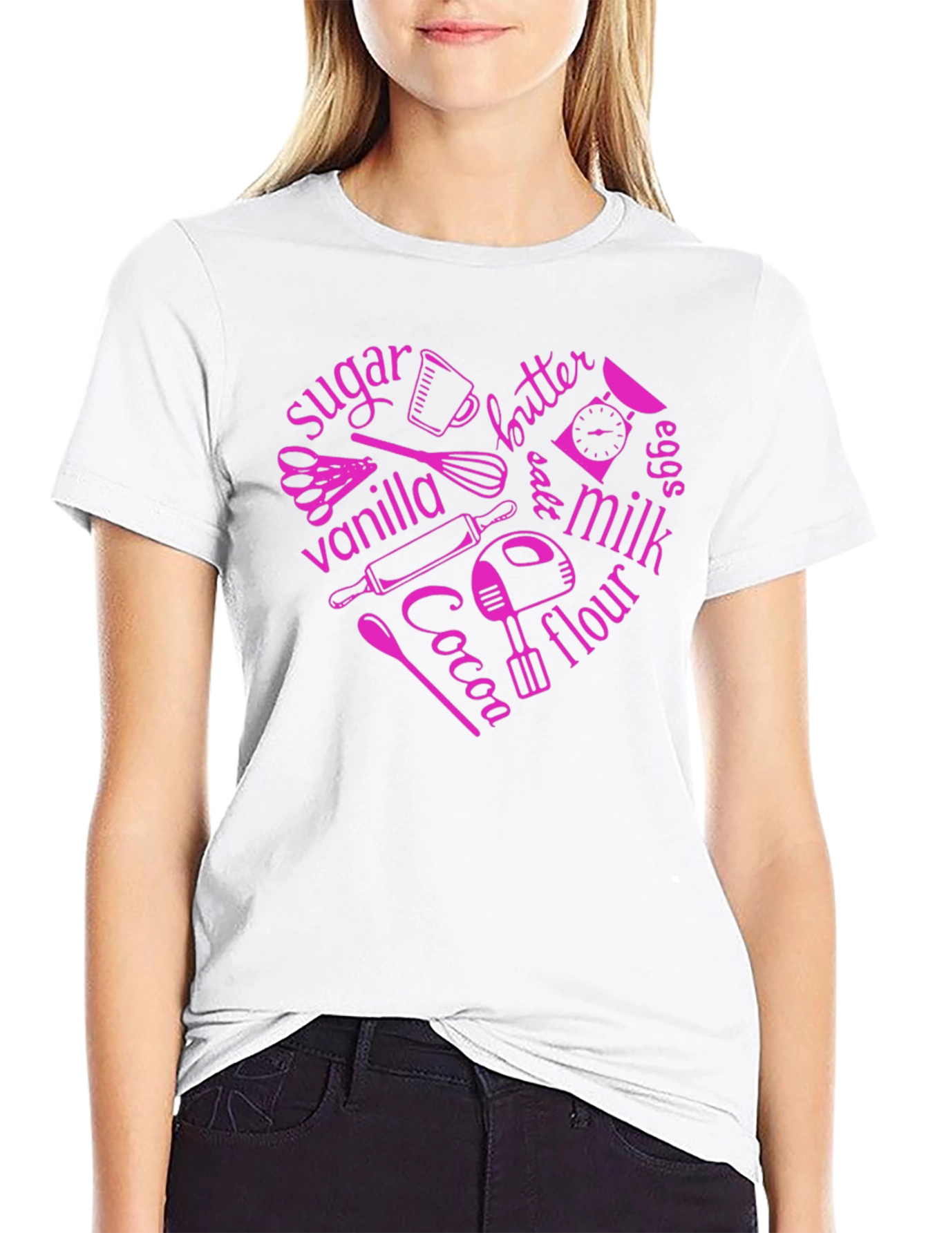 Baking Ingredients Heart T-Shirt