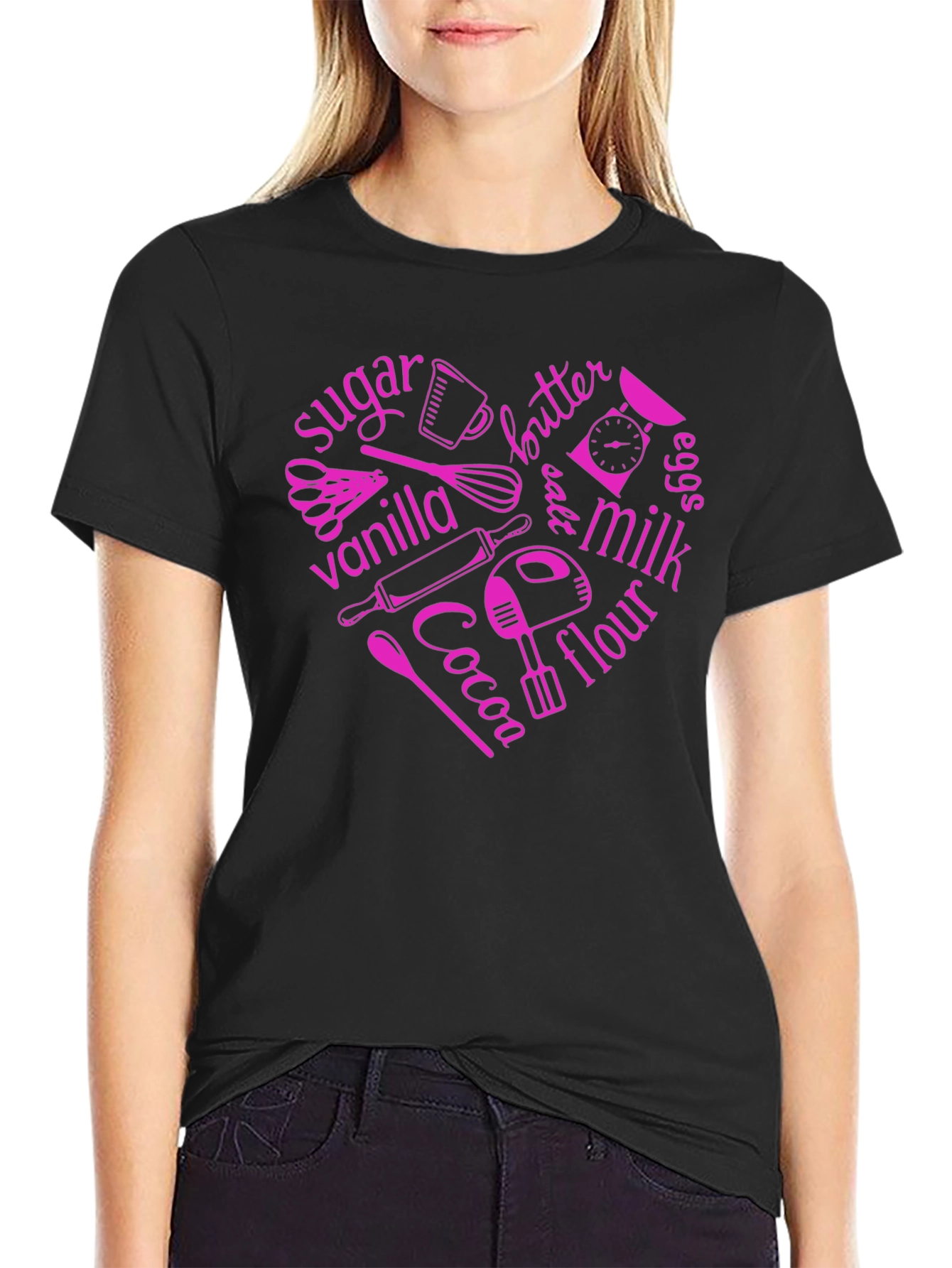Baking Ingredients Heart T-Shirt