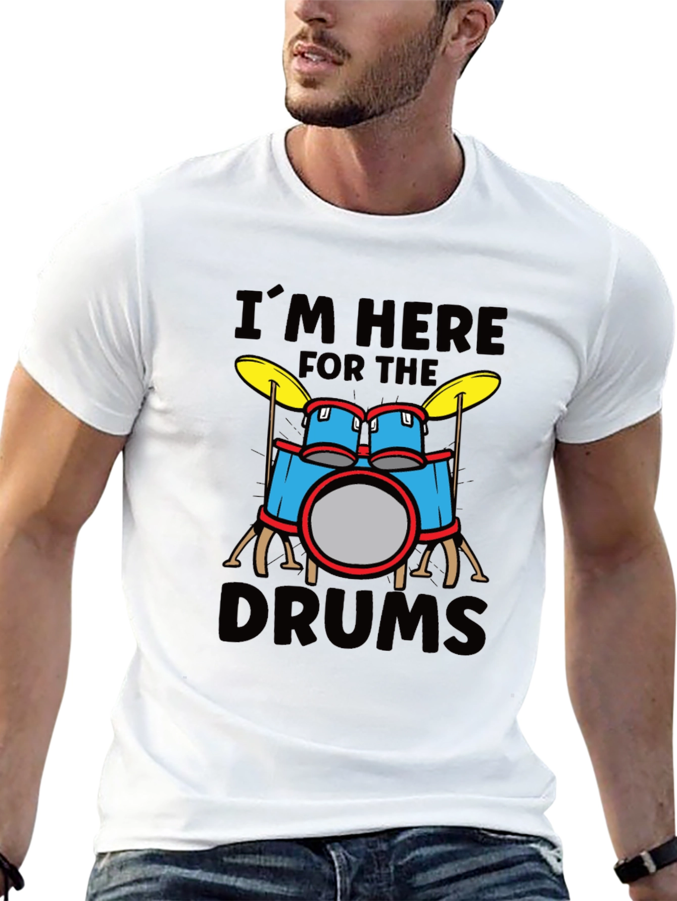 Im Here For The Drums Graphic T-Shirt