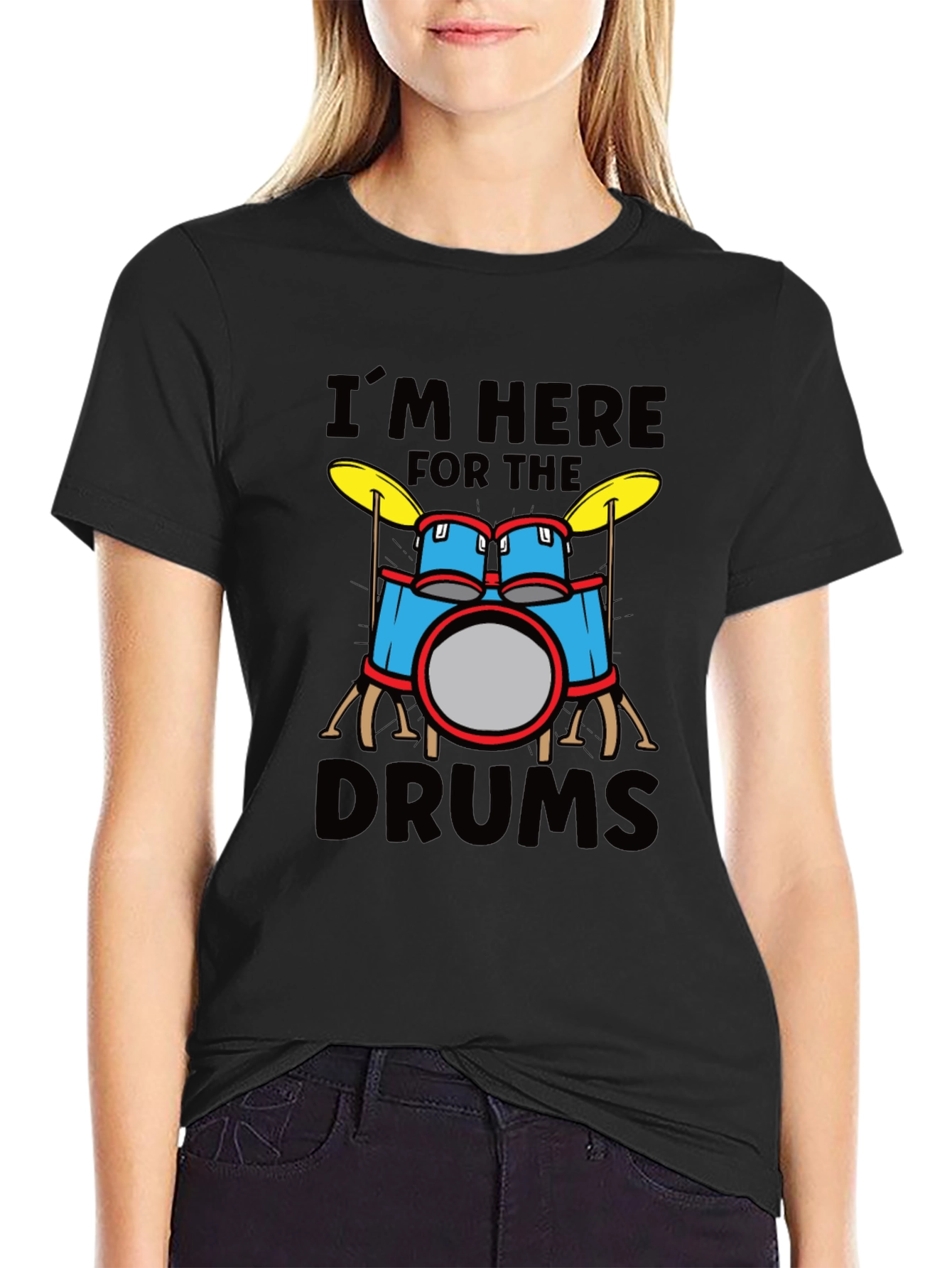 Im Here For The Drums Graphic T-Shirt