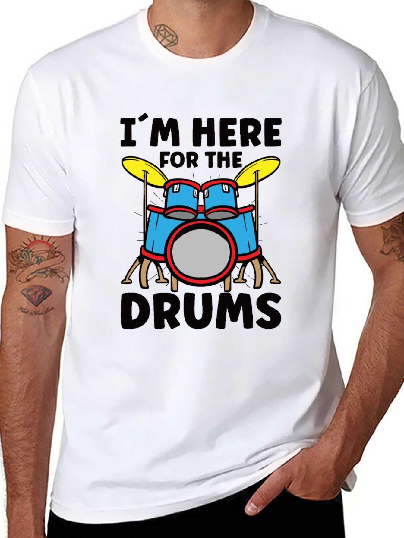 Im Here For The Drums Graphic T-Shirt
