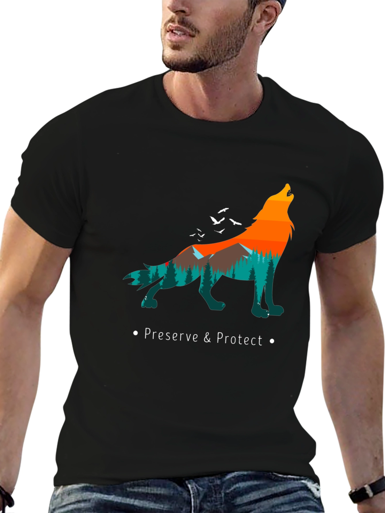 Nature Wolf Graphic Tee