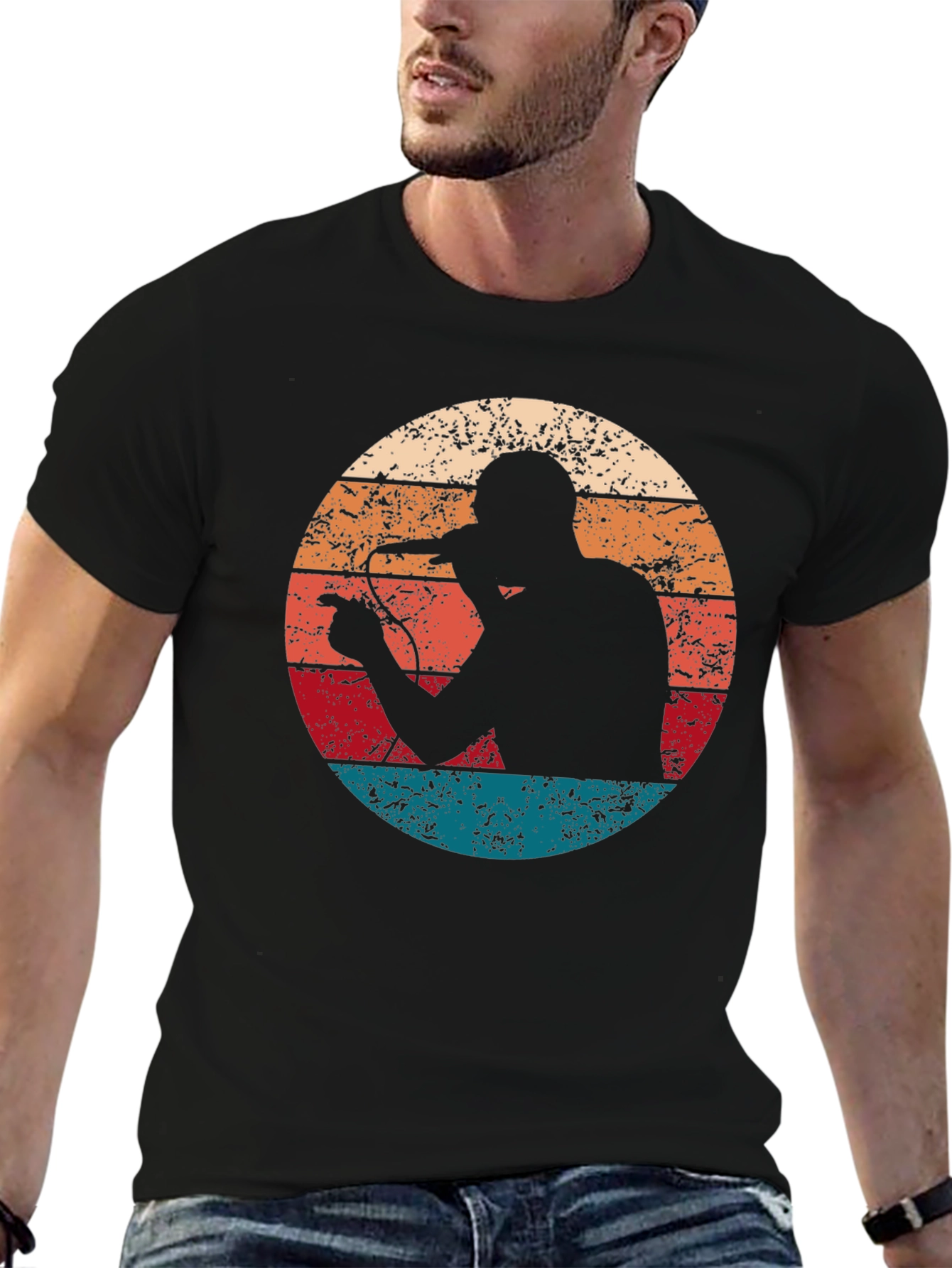 Retro Singer Silhouette Graphic Tee