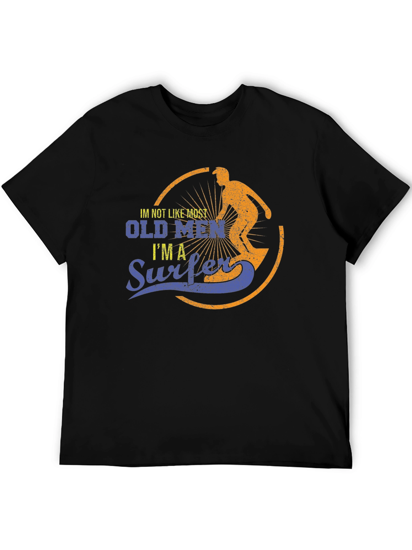 Old Men Surfer Graphic T-Shirt