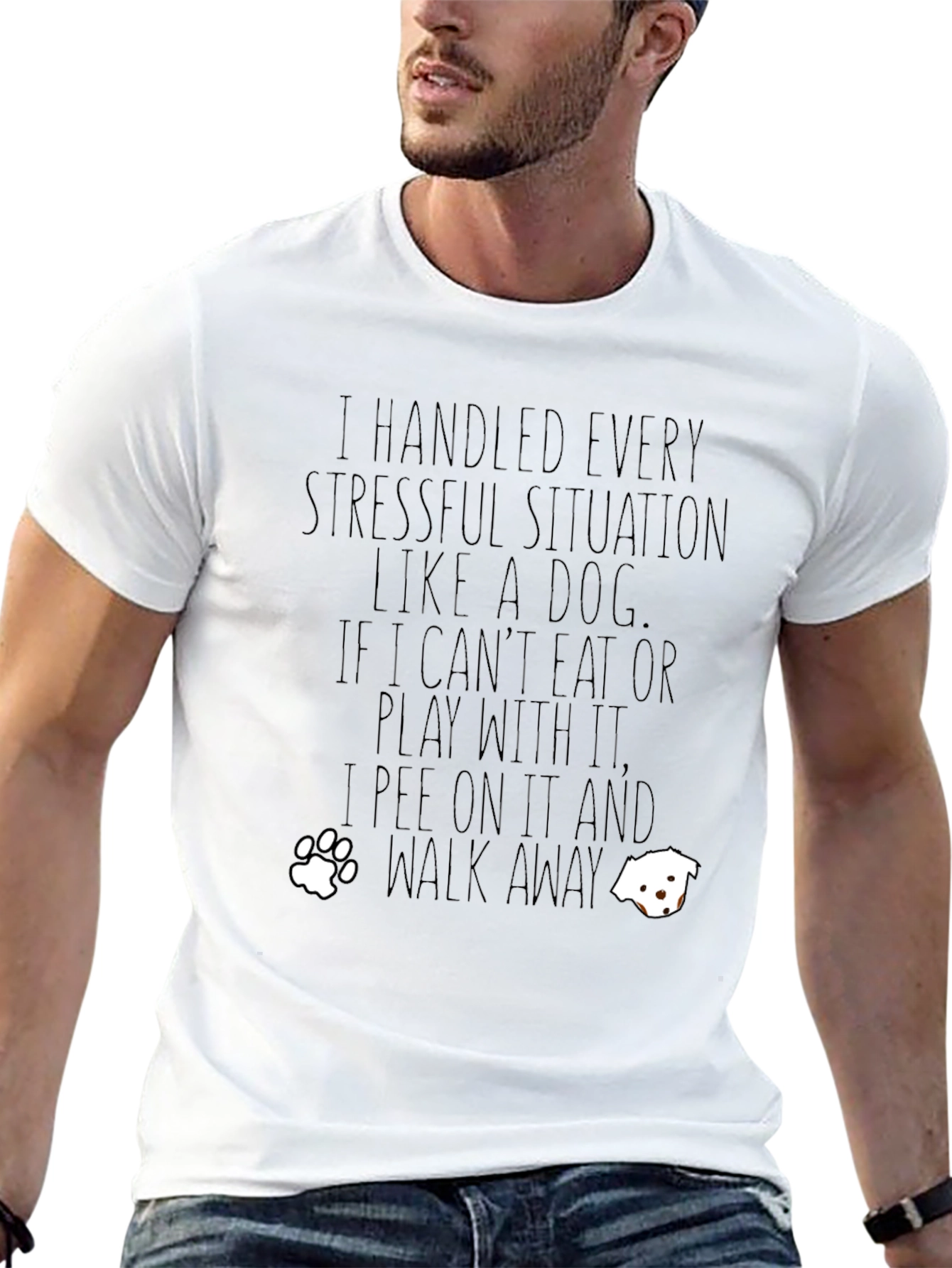 Dog Lover T-Shirt: Stressful Situations Humor Tee